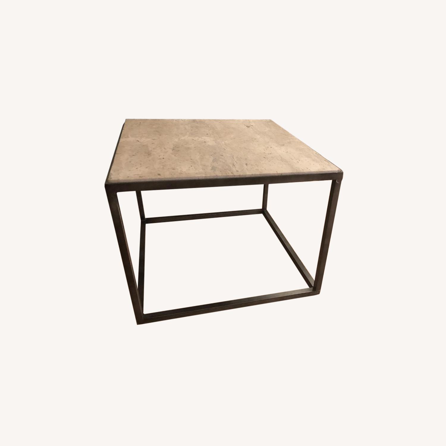 Travertine Marble-topped Coffee Tables (Set) - image-0
