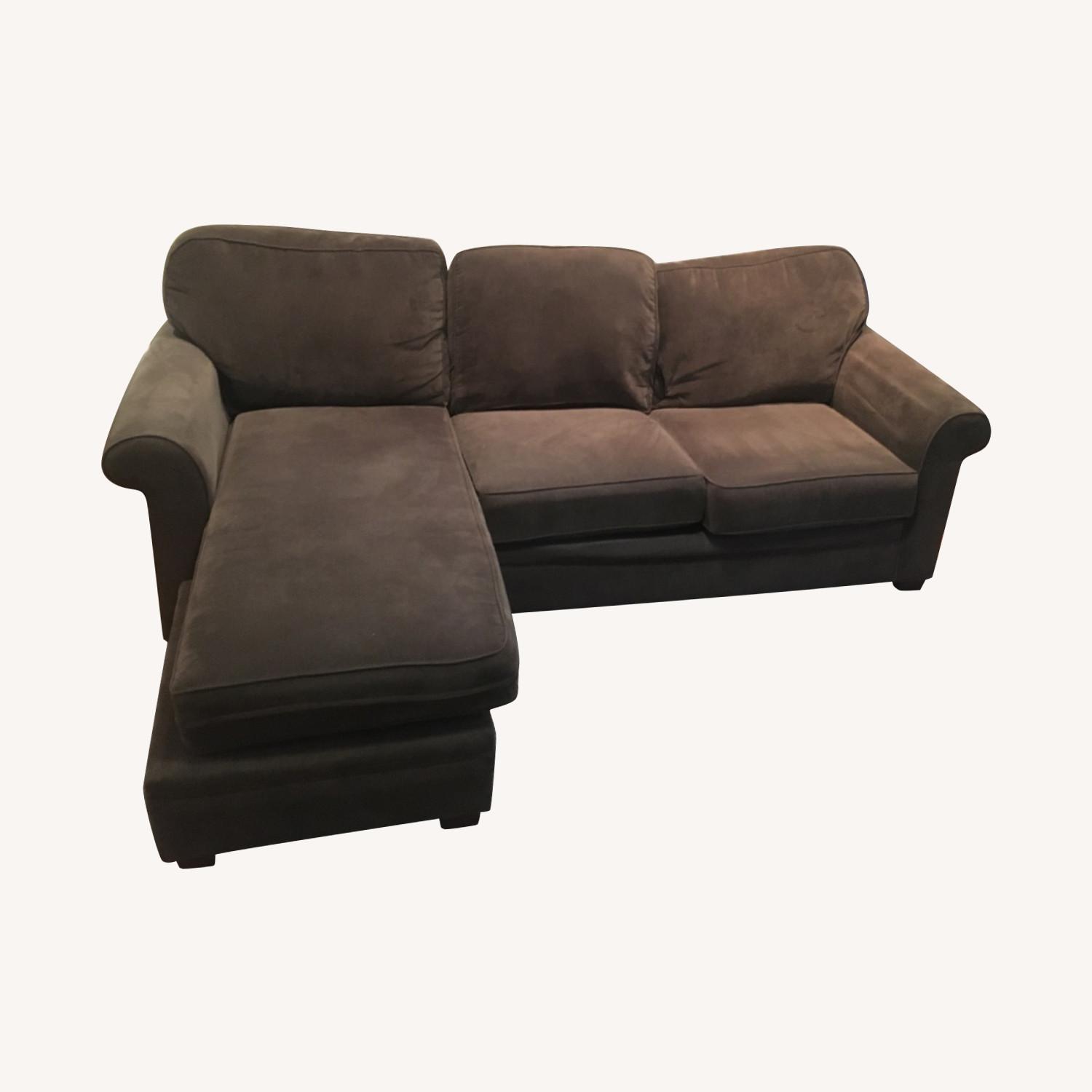 Havertys Kara Chofa Brown Micro Velvet AptDeco