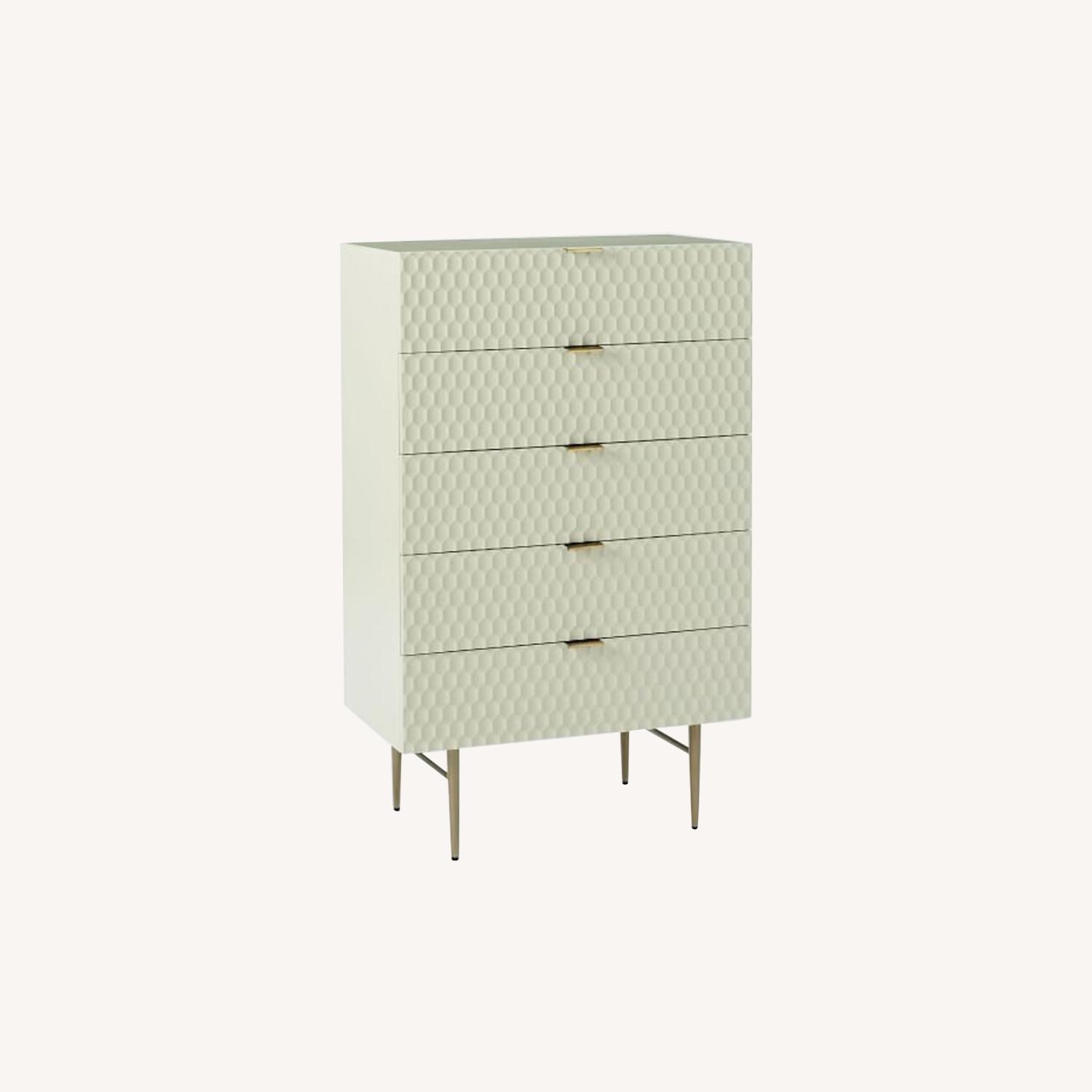 West Elm Audrey 5-Drawer Dresser, Parchment - image-0