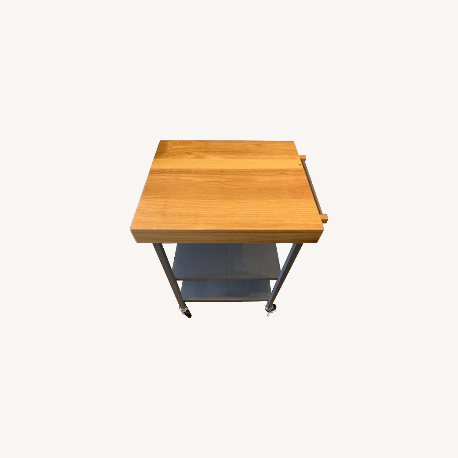 Butcher Block Kitchen Cart (Foldable) AptDeco