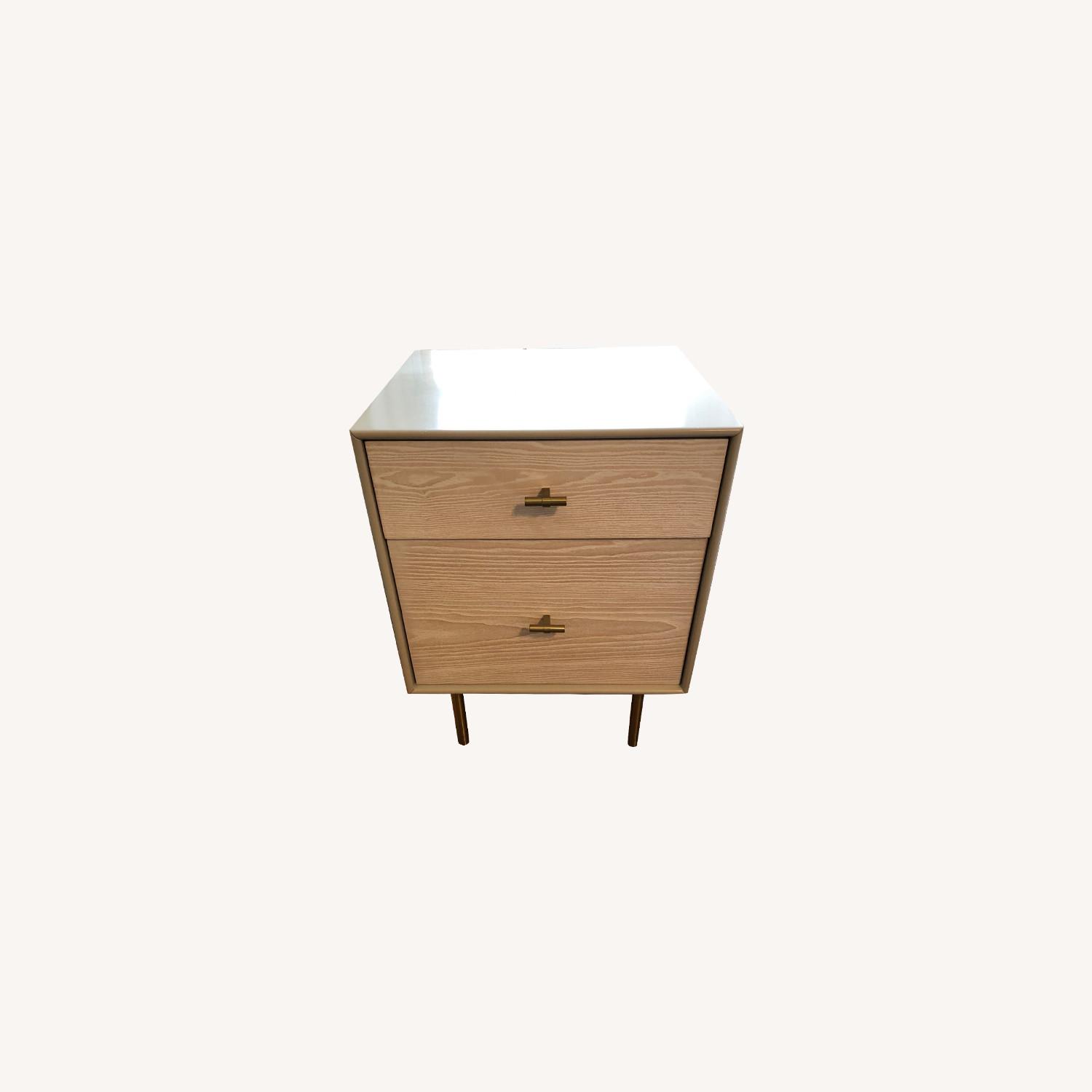 West Elm Modernist Wood & Lacquer Nightstand - image-0