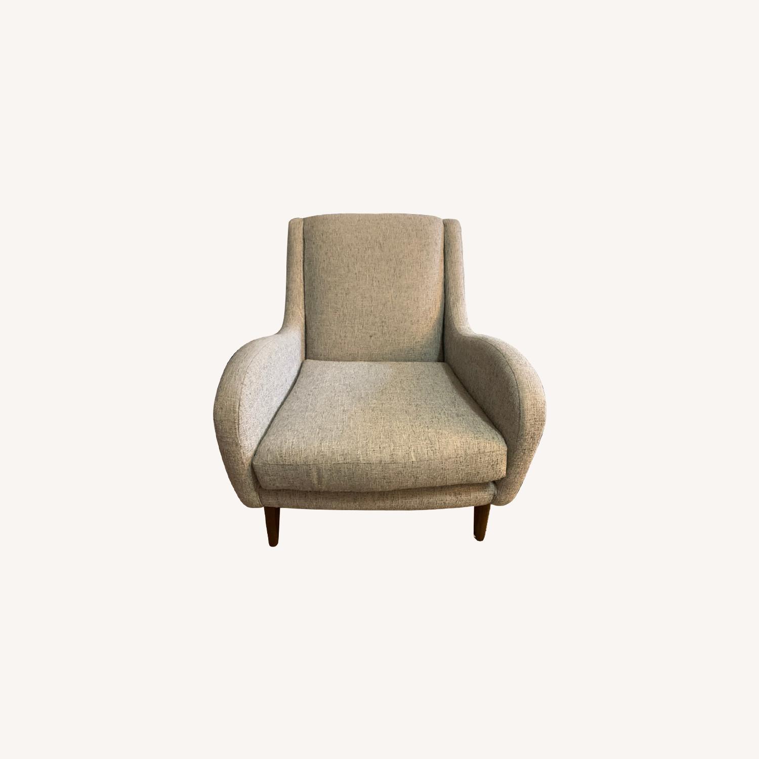 West Elm Mid-Century Gray Chair - image-0