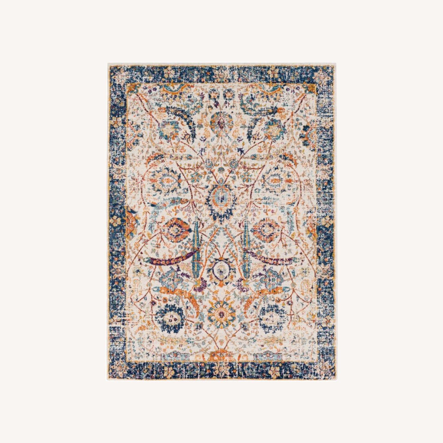 Wayfair Hillsby Blue/Beige Area Rug AptDeco
