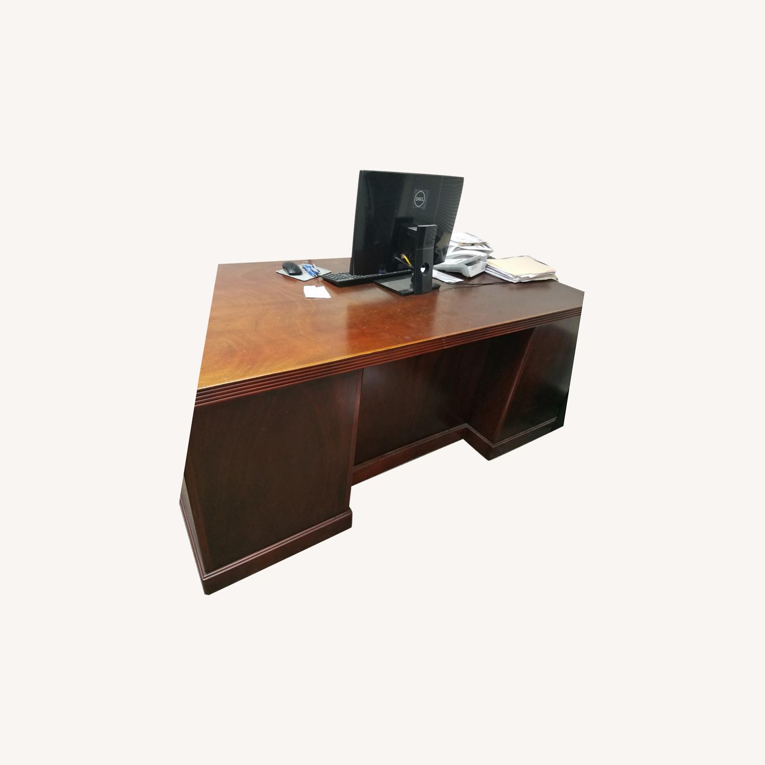 Mahogany Executive Desk - image-0