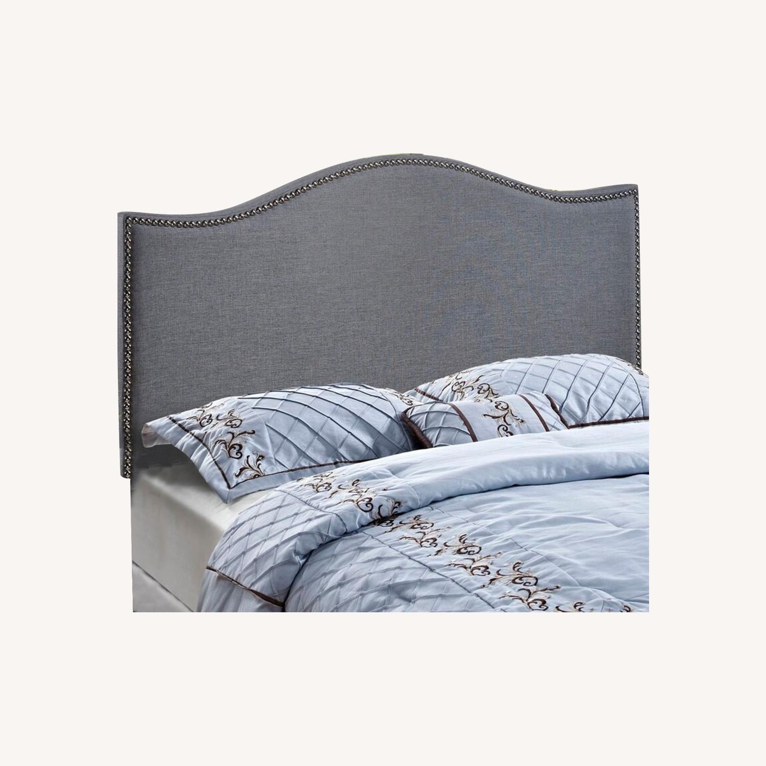Queen-sized Upholstered Headboard (Dark grey) - image-0