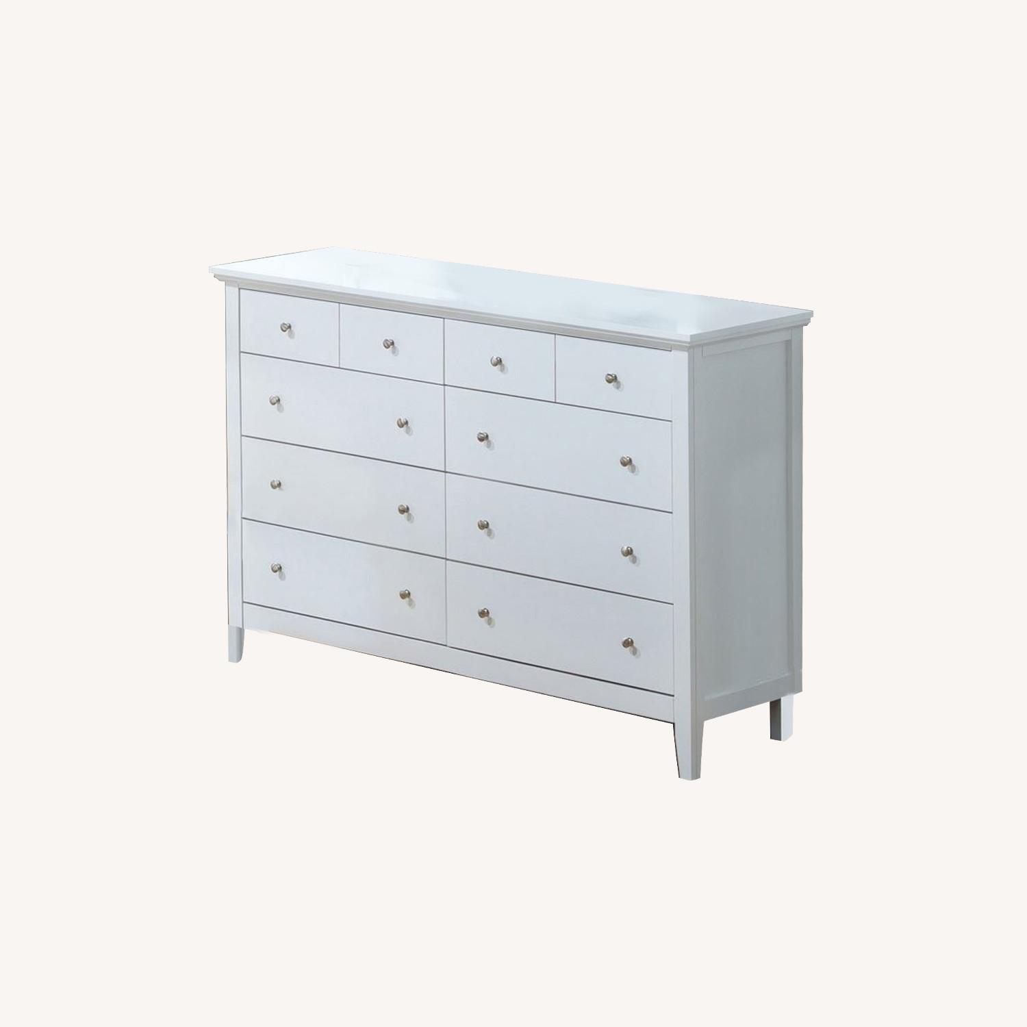Glory Furniture White 8-Drawer Wood Dresser - image-0