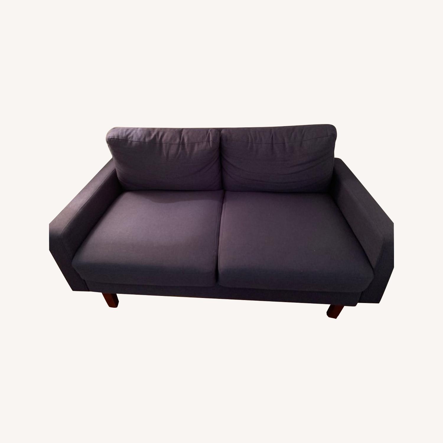 Wayfair Hashtag Home McKenly Modern Blue Loveseat - image-0