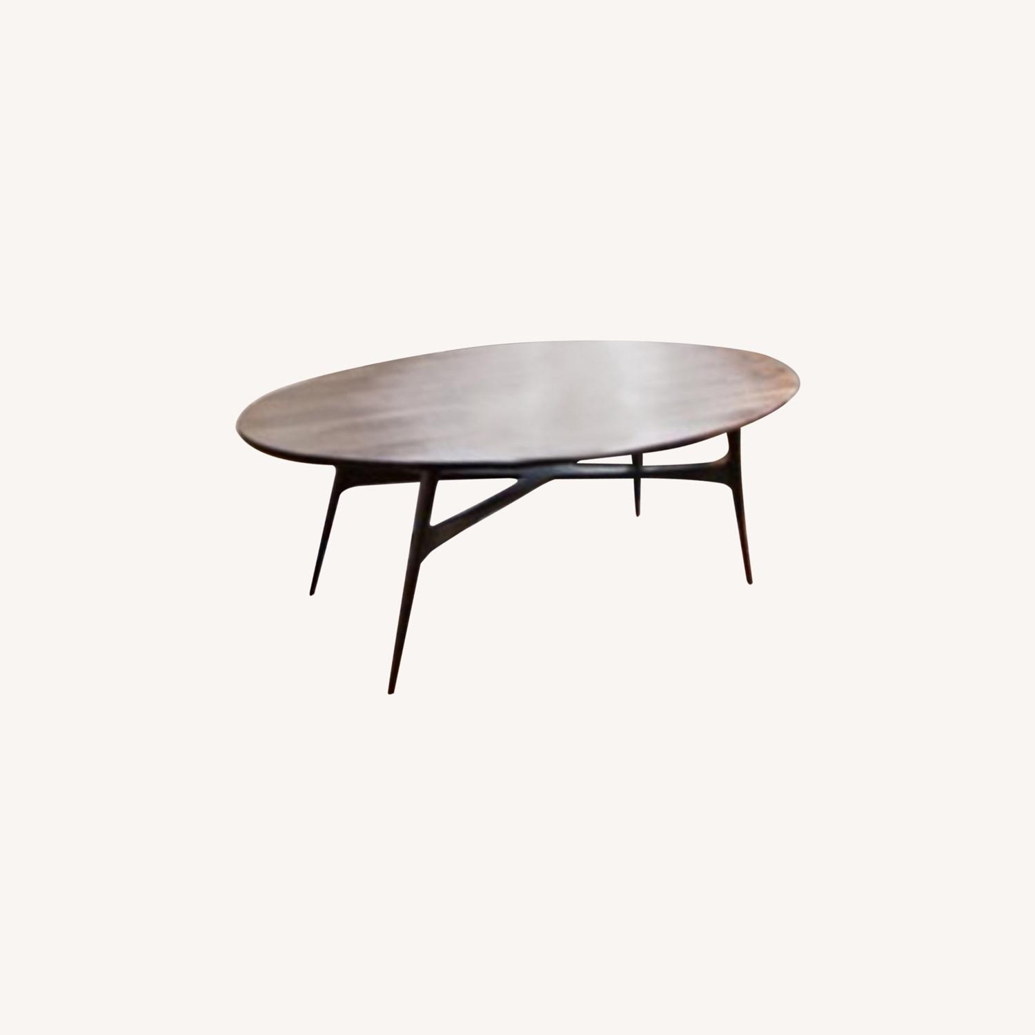 Crate & Barrel Bel Air Retro Oval Coffee Table - image-0