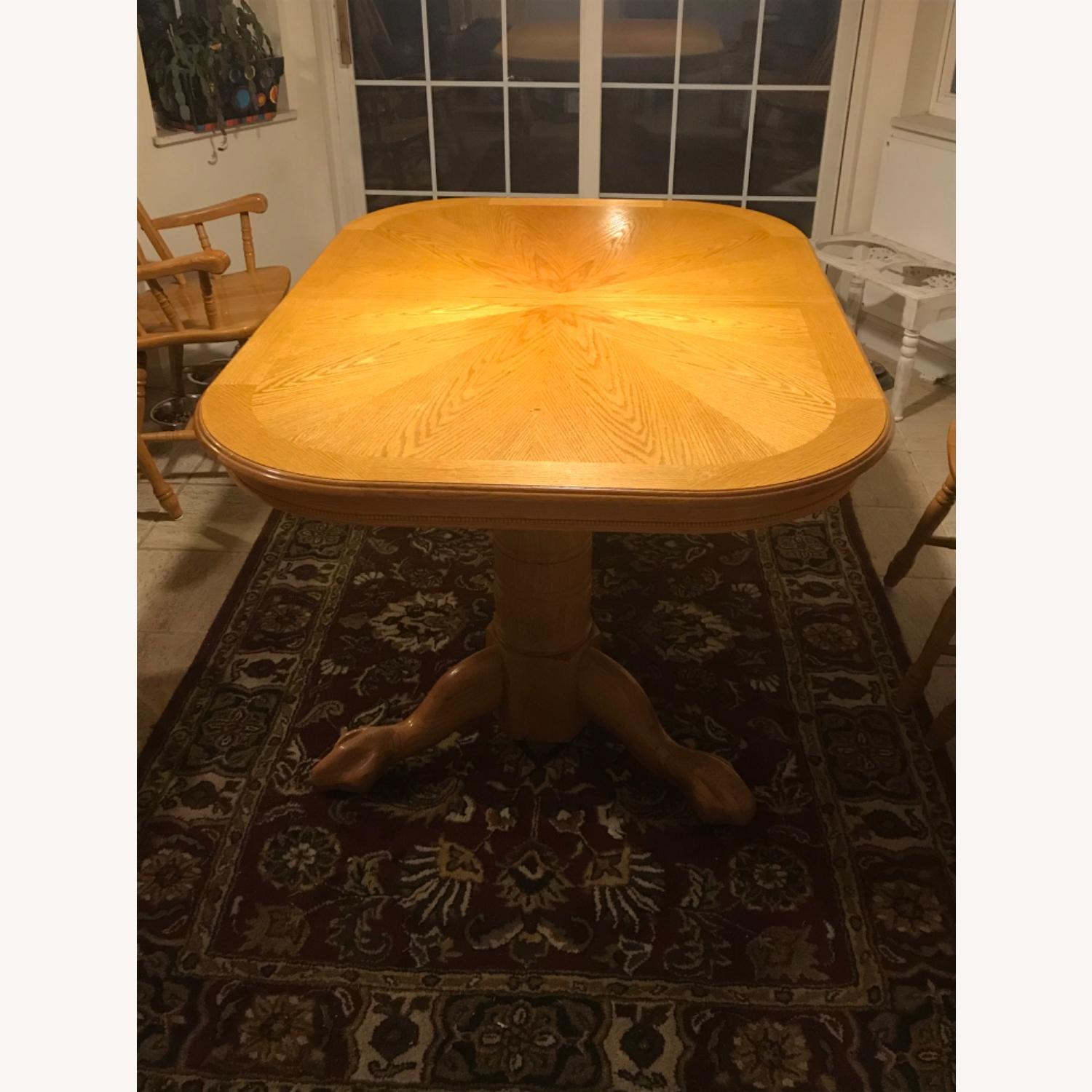 Expandable Oak Dining Table - image-1