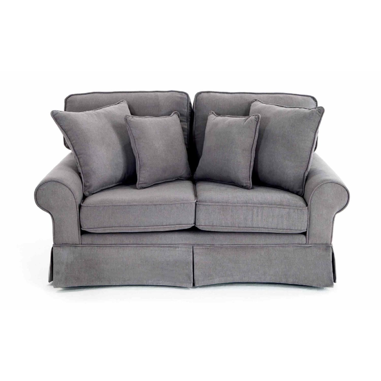Bob's Discount Furniture Charcoal Gray Loveseat AptDeco