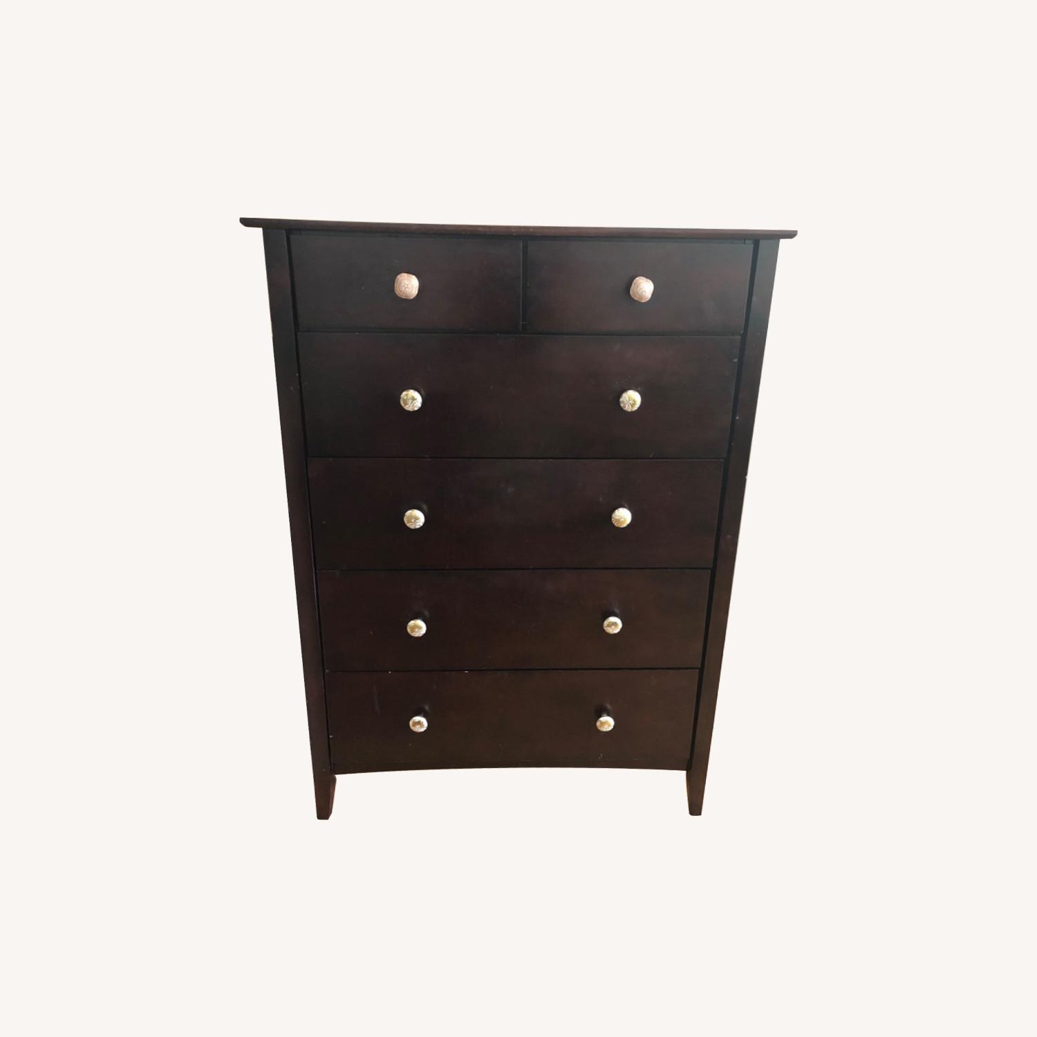 Wood Dresser with Anthropologie Knobs AptDeco