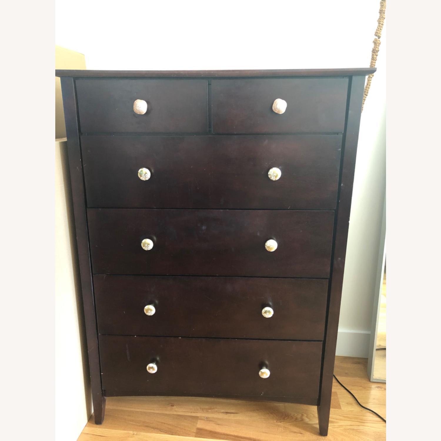 Wood Dresser with Anthropologie Knobs AptDeco