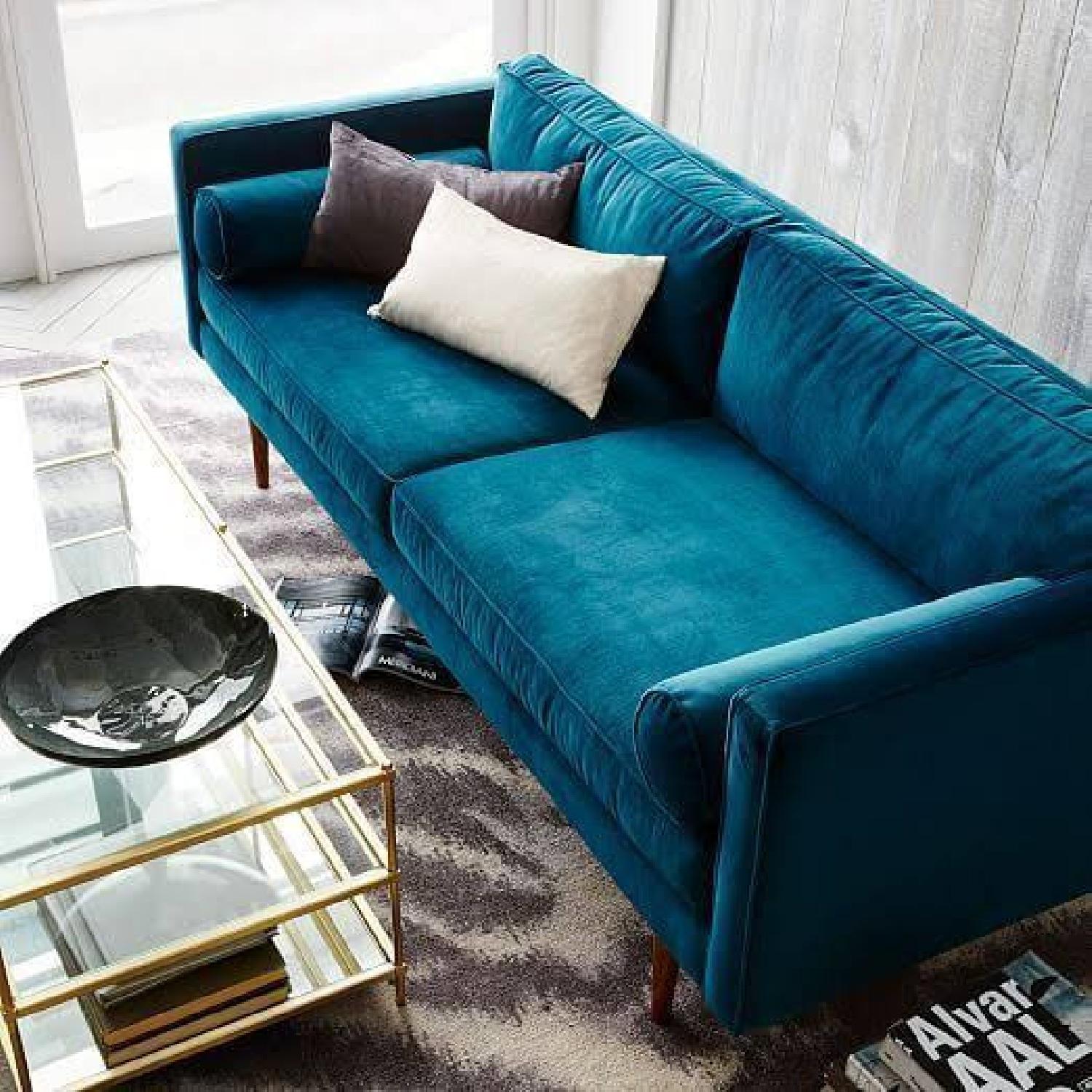 West Elm Celestial Blue 79 Sofa AptDeco