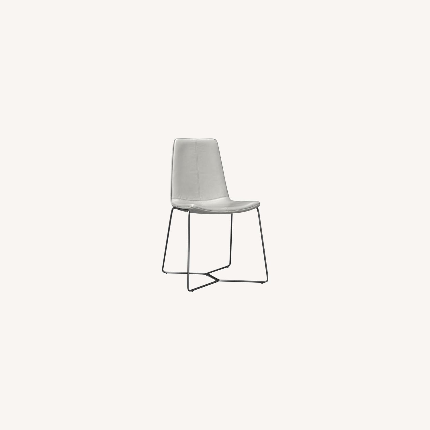 West Elm Slope Leather Dining Chair - image-0
