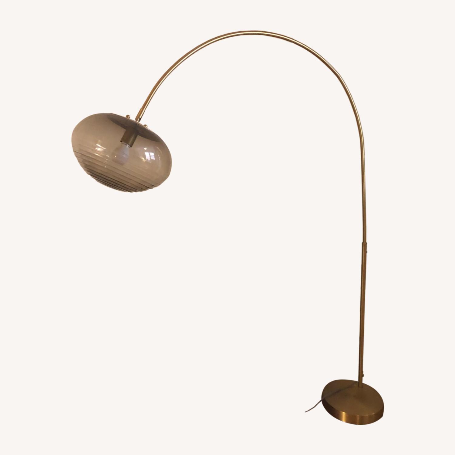 West Elm Overarching Brass Floor Lamp AptDeco