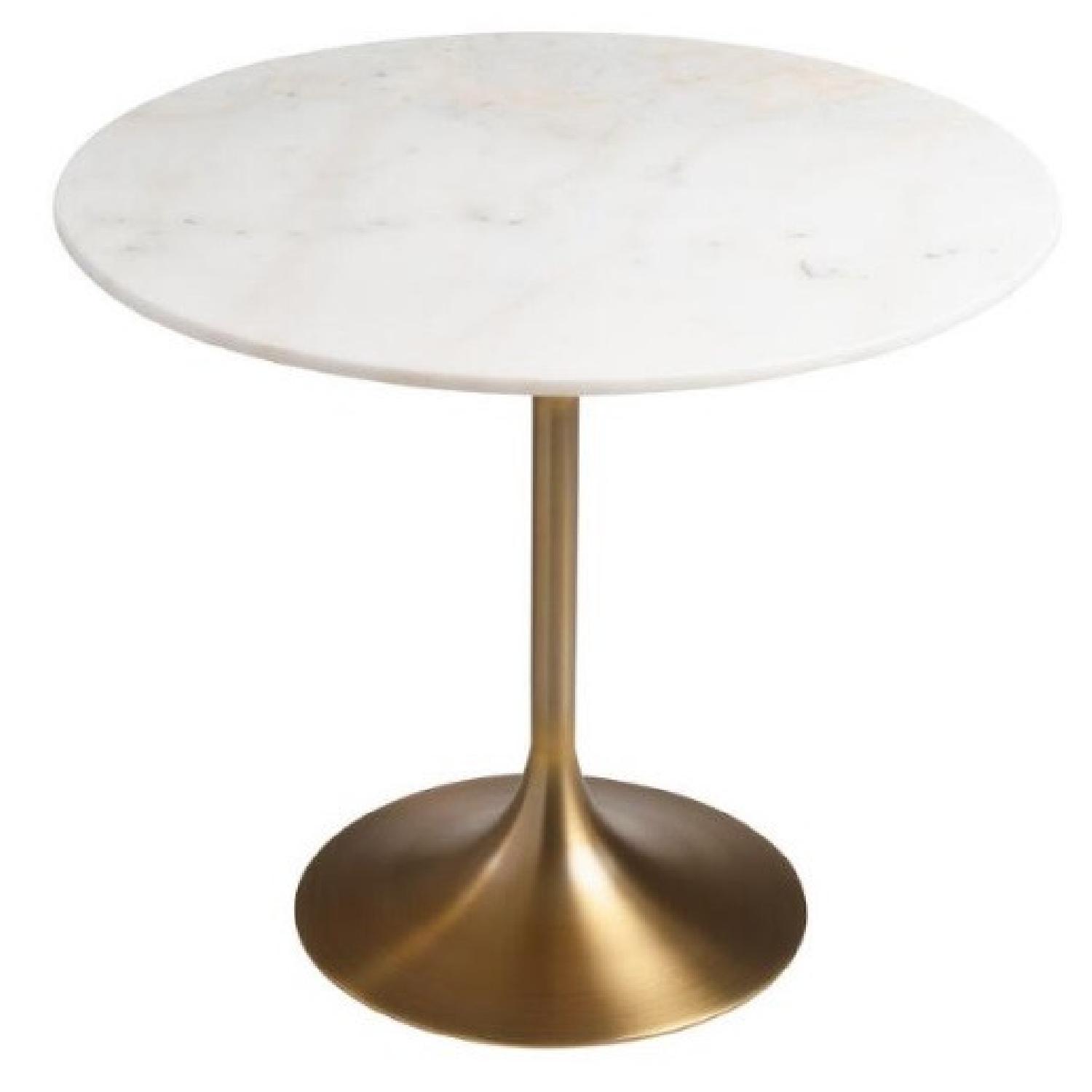 World Market Gold Finish Pedestal Table Base - image-7