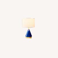 metalized glass table lamp west elm