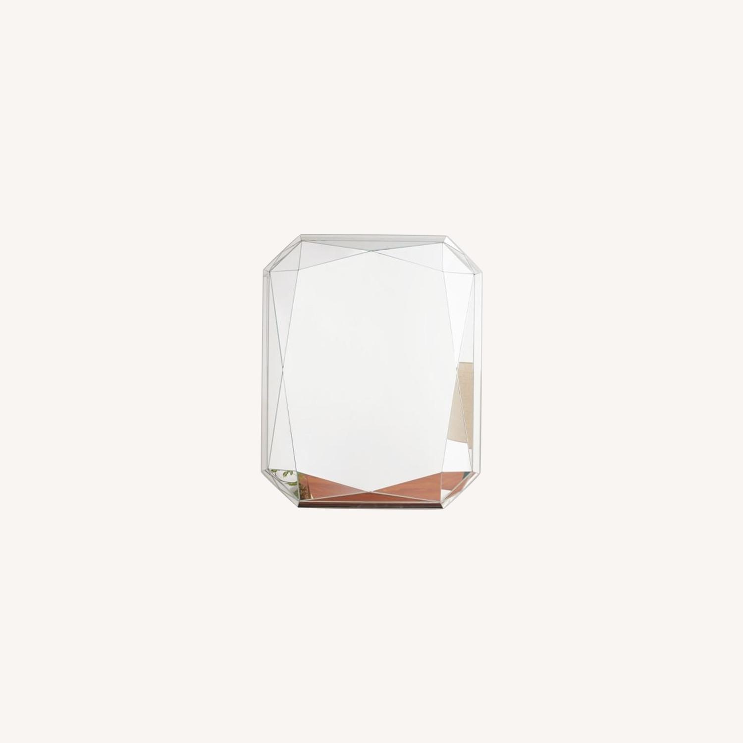 West Elm Faceted Wall Mirror, Emerald Cut AptDeco