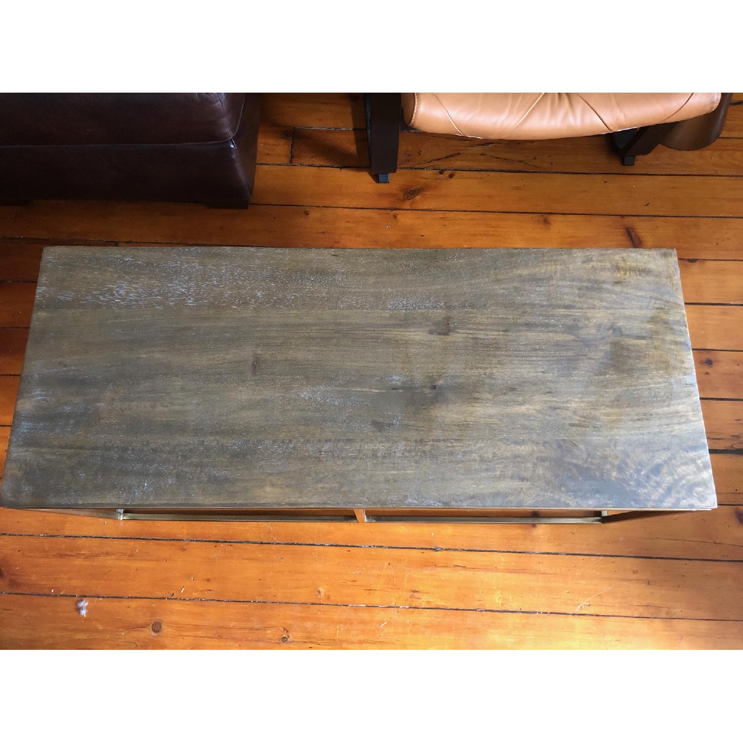 Pottery Barn Delaney Coffee Table Wood/French Grey - image-2