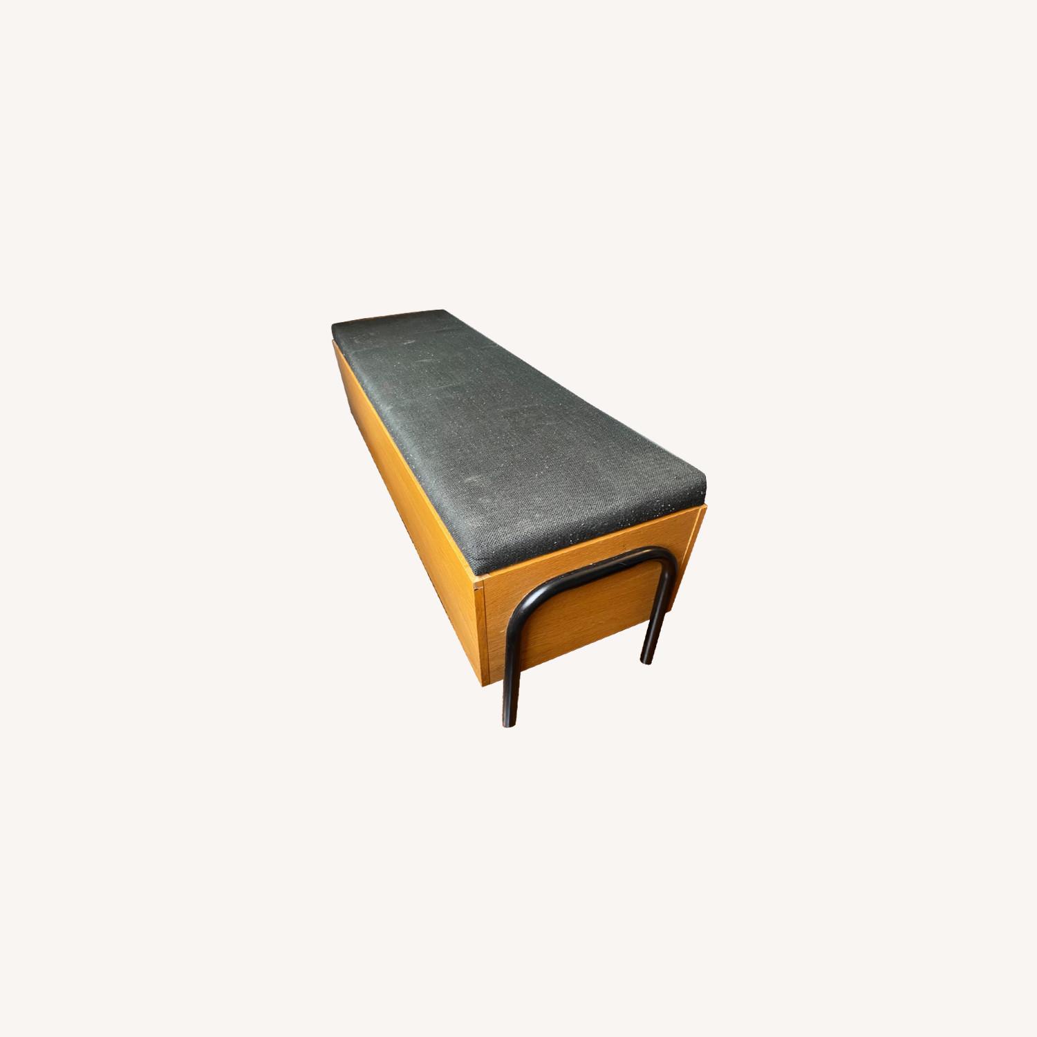 Crate & Barrel Mid-Century Modern Storage Bench - image-0