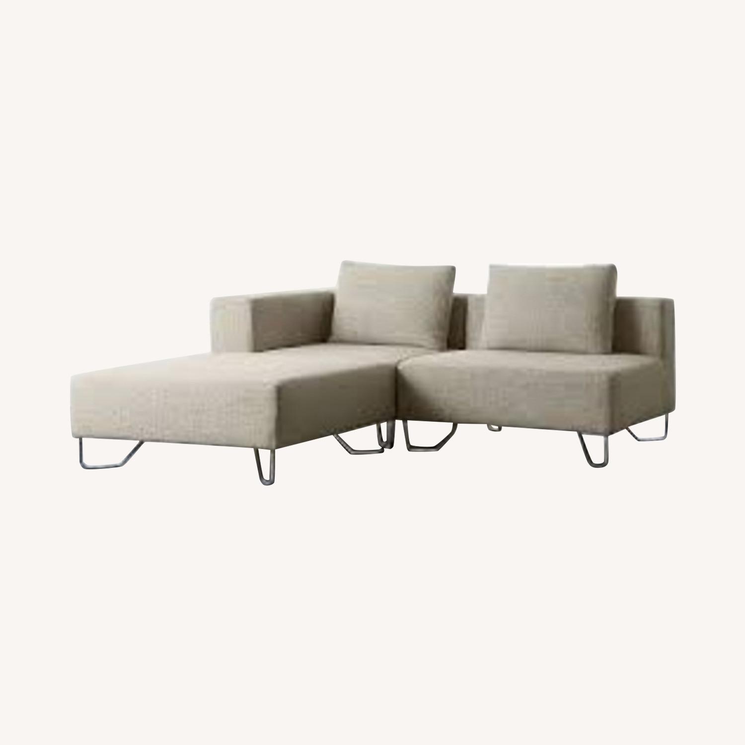 CB2 Lotus Natural 3-Piece Sectional Sofa - Thumbnail 4