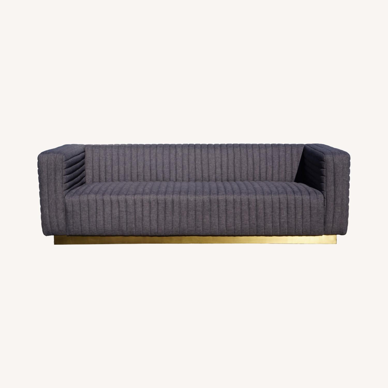 Brooklyn Space Deco Mid-Century Modern Fabric Sofa - image-6