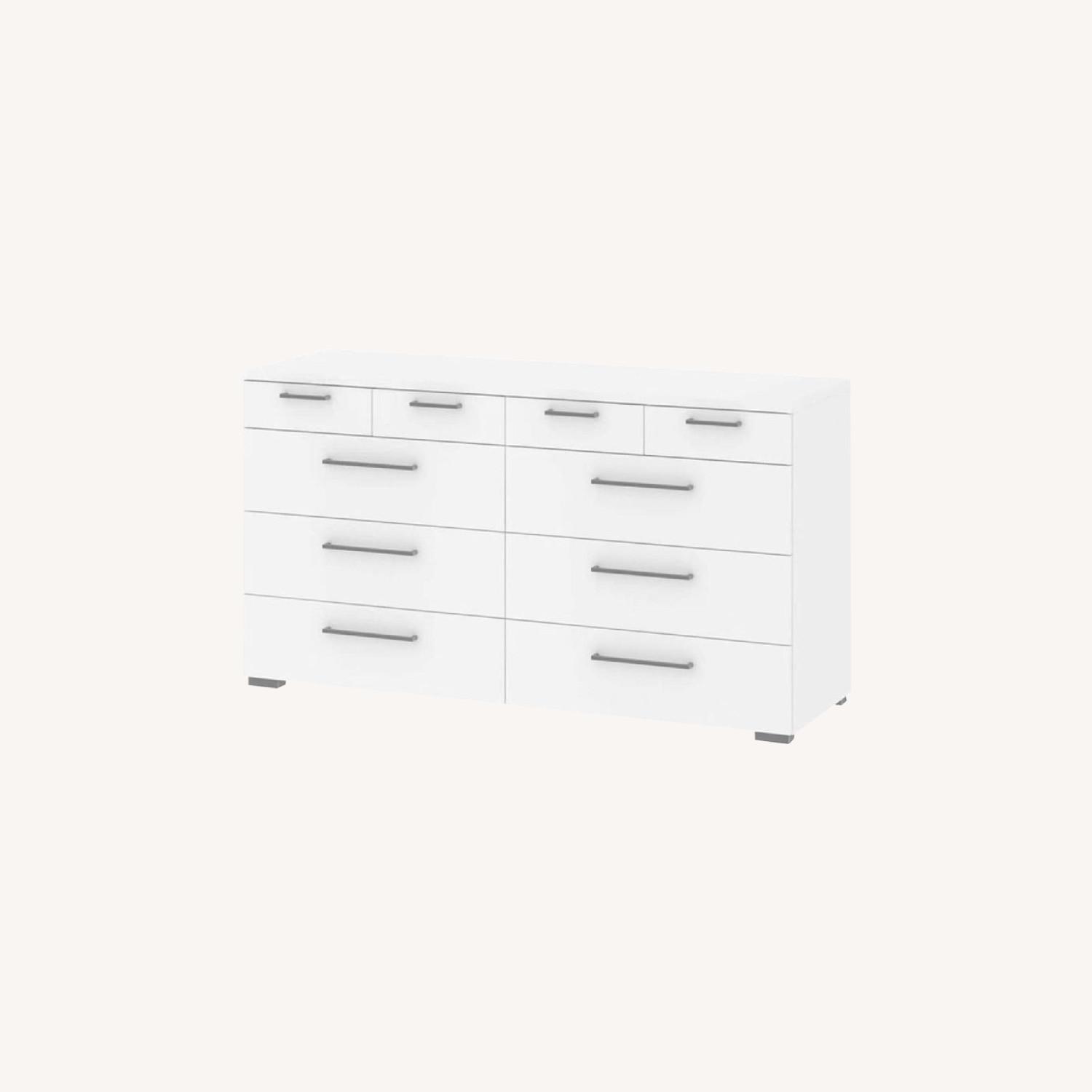 Houzz Aria 10-Drawer Dresser in White - AptDeco Houzz Aria 10-Drawer Dresser in White - AptDeco