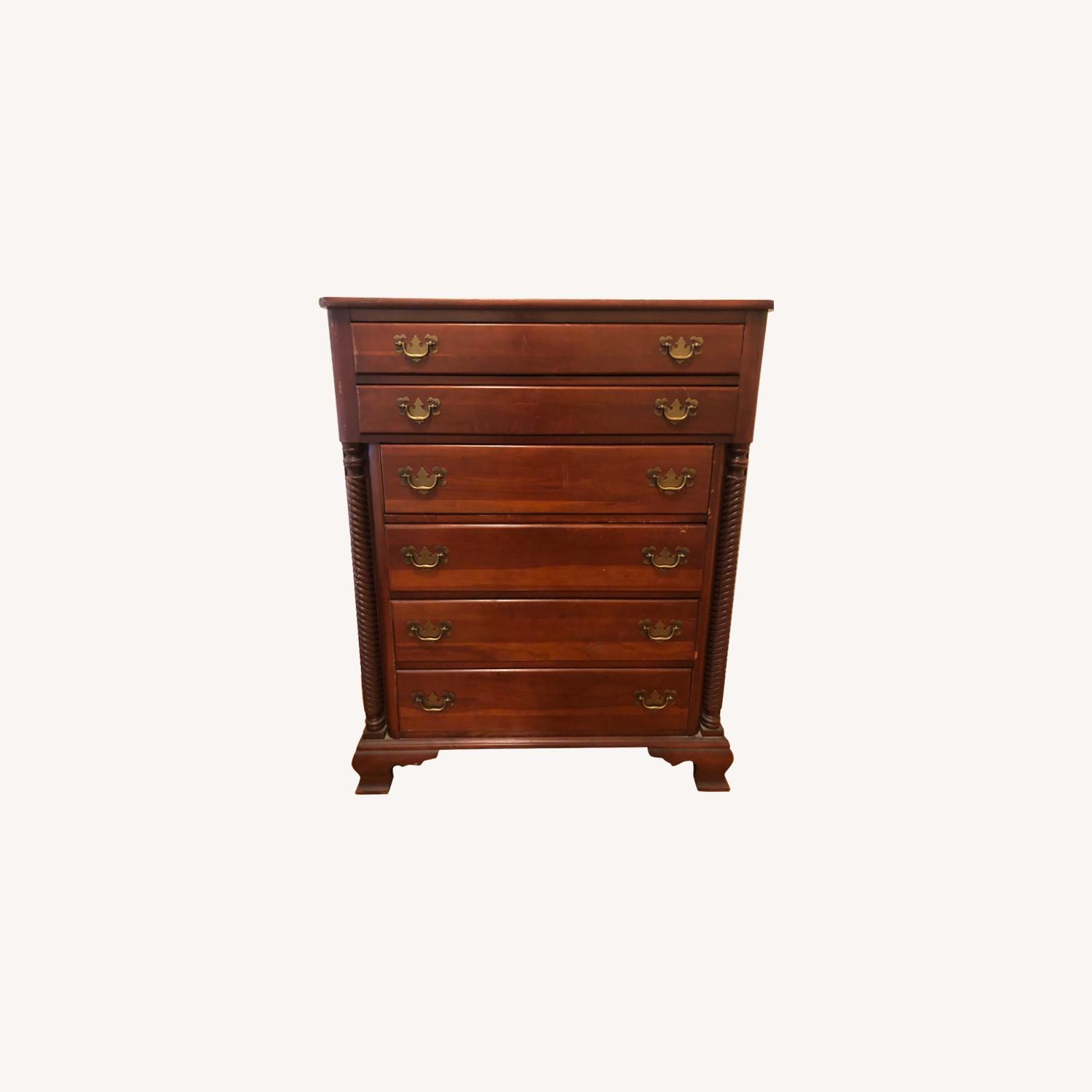 Antique Chippendale Wildwood Cherry Dresser - image-0