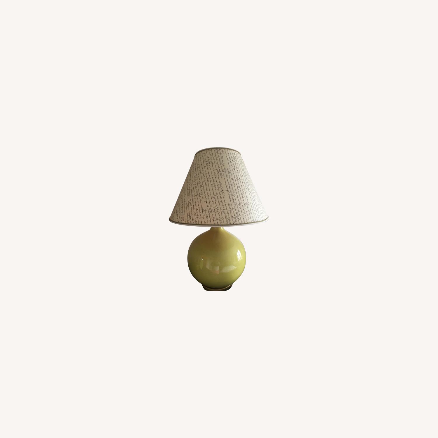Chartreuse Ceramic Lamp - image-1