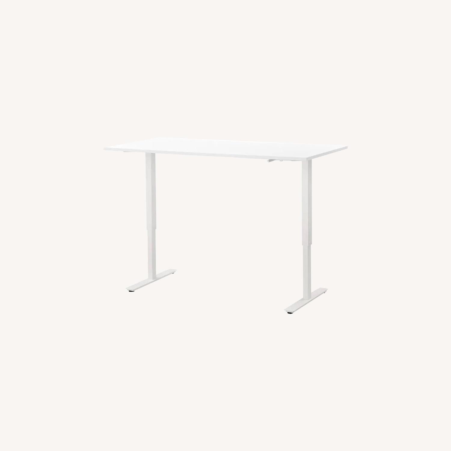 IKEA White Stand Desk AptDeco