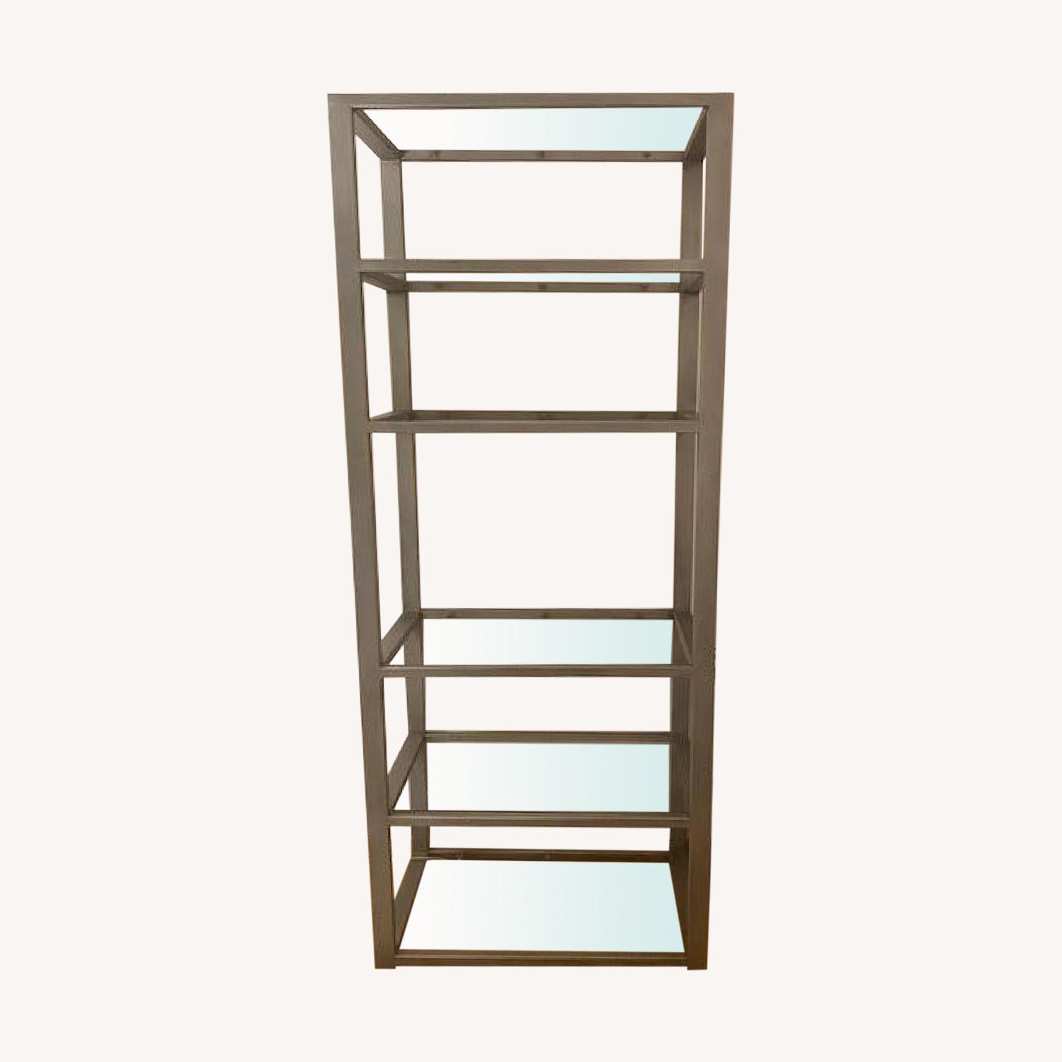 Vintage Steel & Glass Bookcase AptDeco