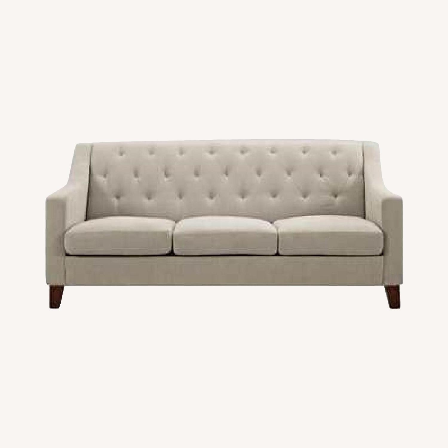 Beautiful Beige Tufted Sofa - image-0