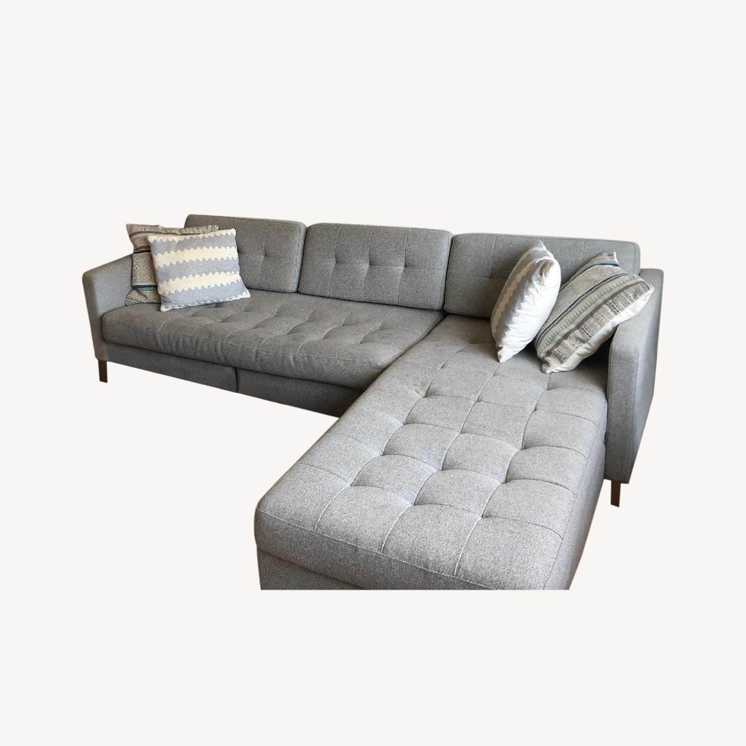 CB2 Ditto II Grey Sectional Sofa AptDeco