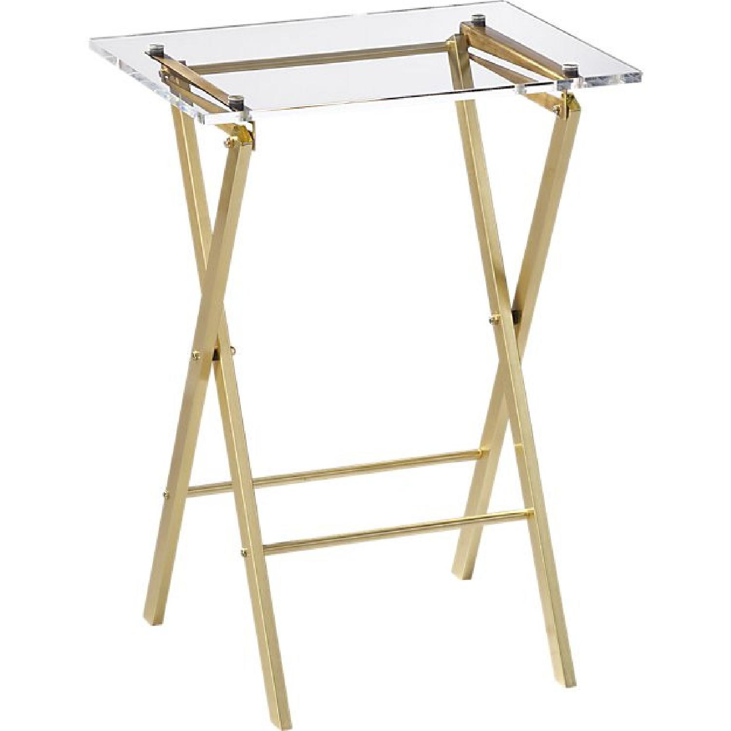 CB2 Acrylic Folding Table - image-4