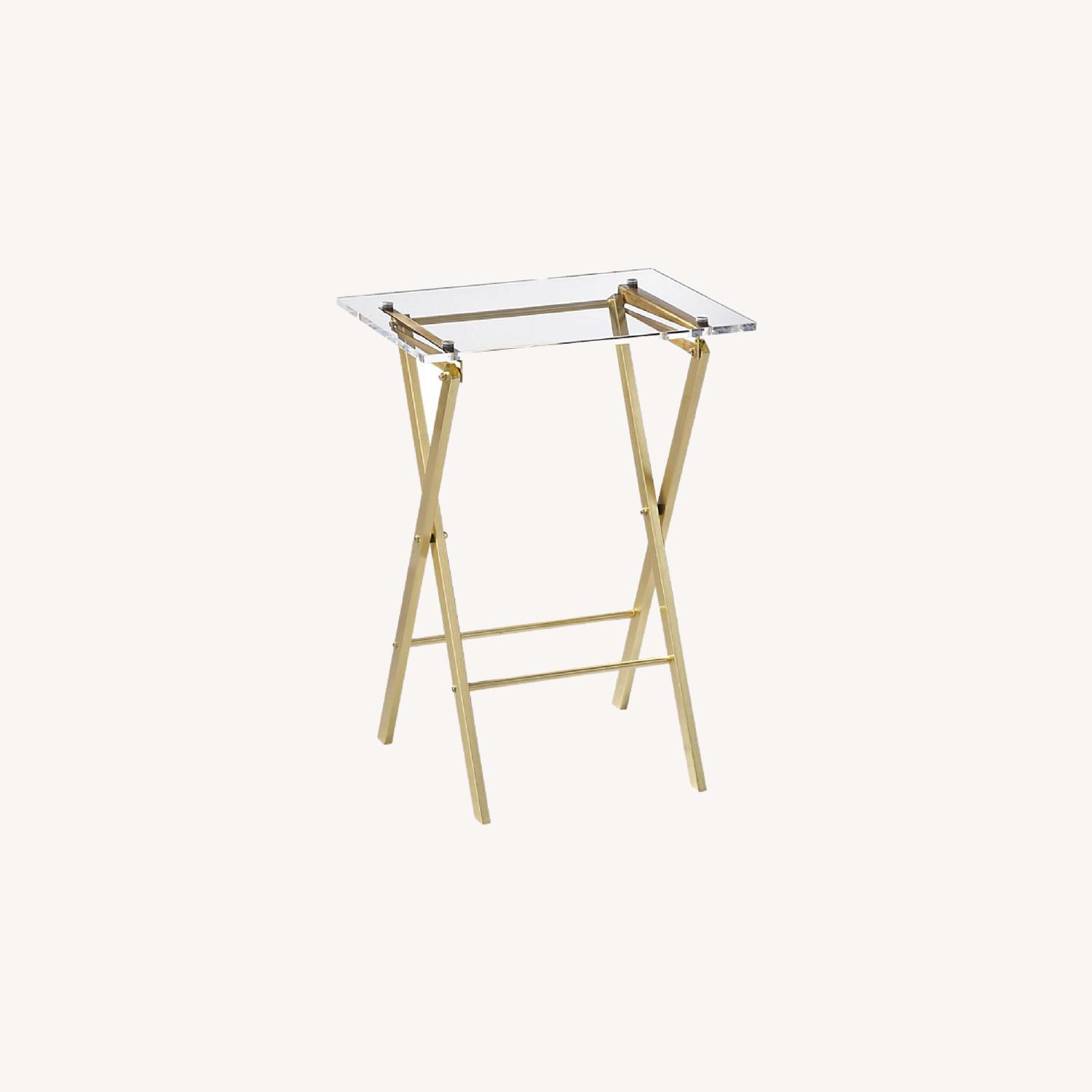 CB2 Acrylic Folding Table - image-0