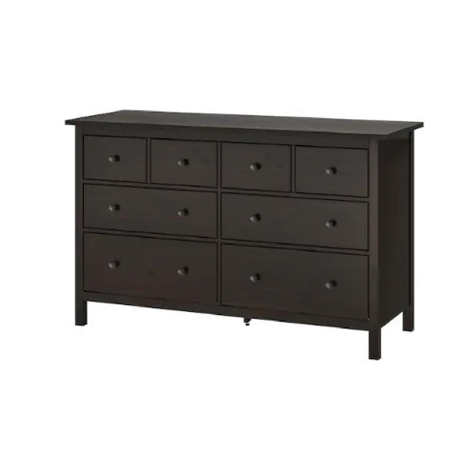 IKEA BlackBrown Hemnes 8Drawer Dresser AptDeco