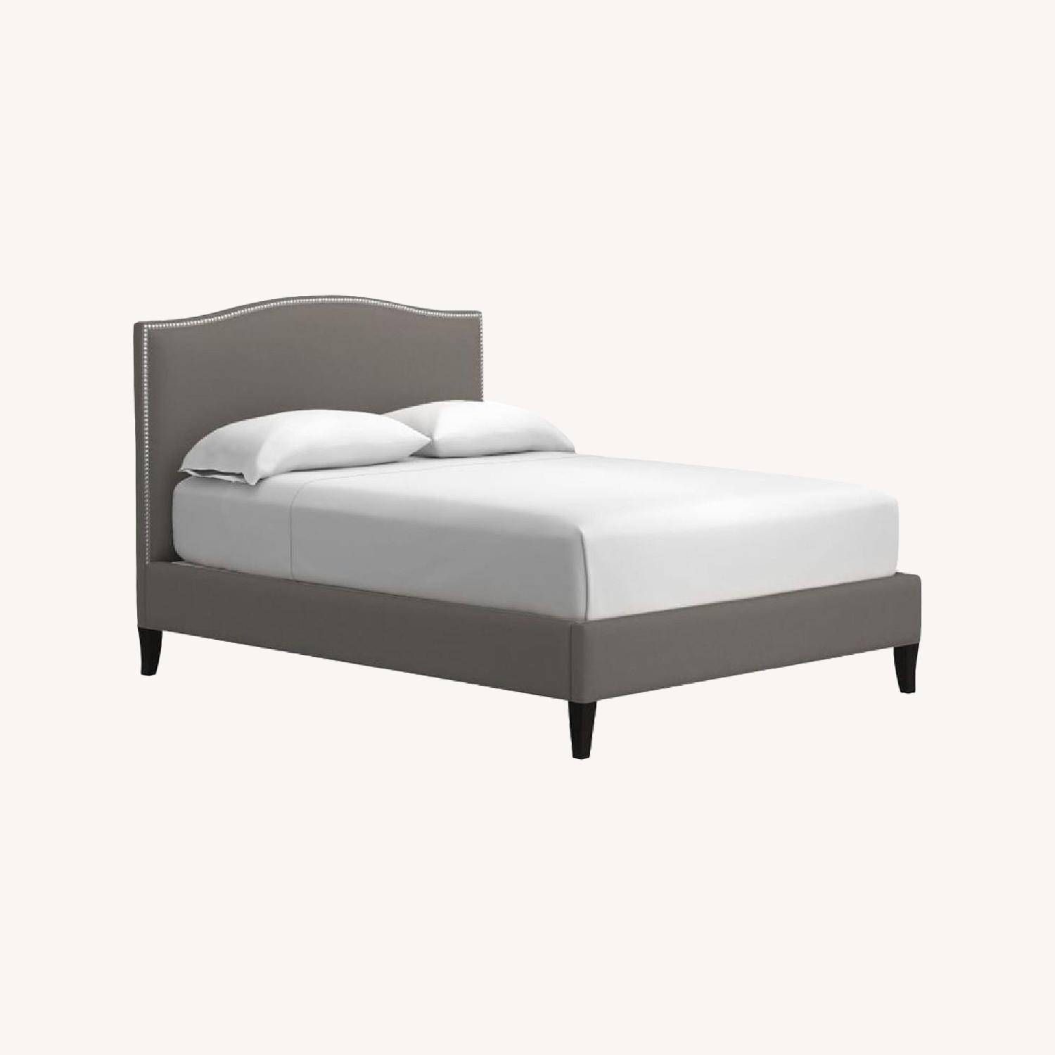Crate & Barrel Colette Upholstered Queen Size Bed AptDeco
