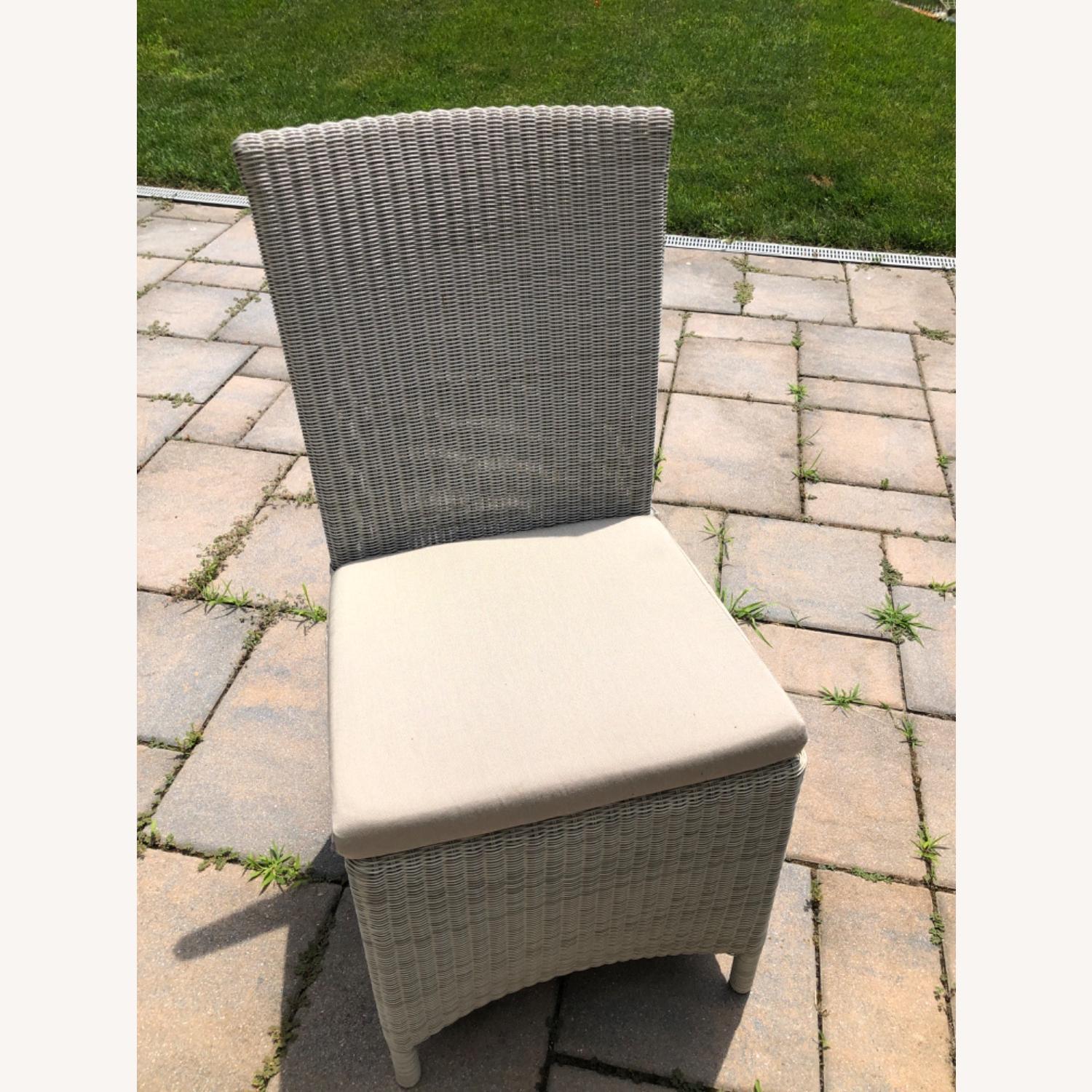 Crate & Barrel Wicker Indoor/Outdoor Dining Chairs - image-1