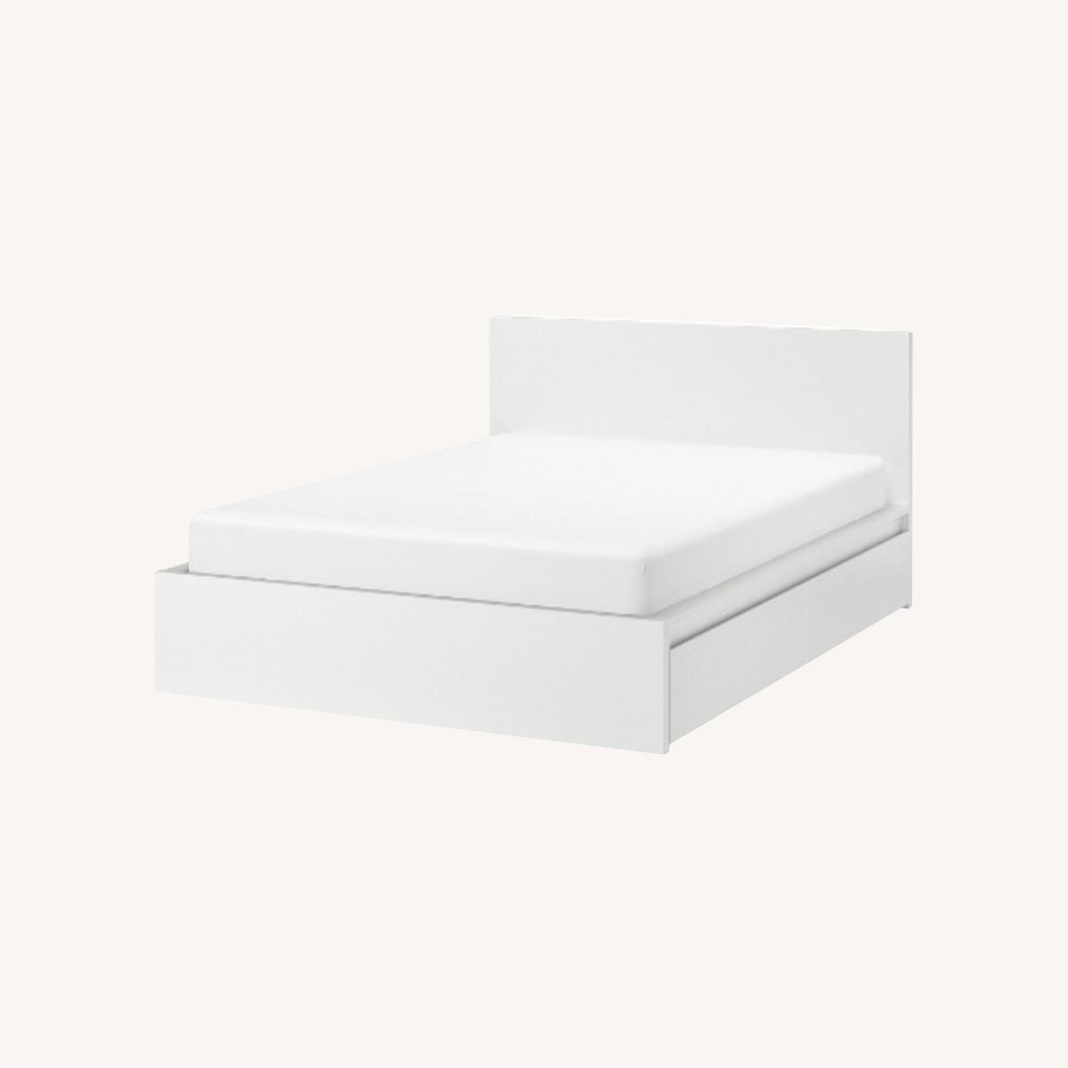 IKEA Malm White Storage Full Bed AptDeco
