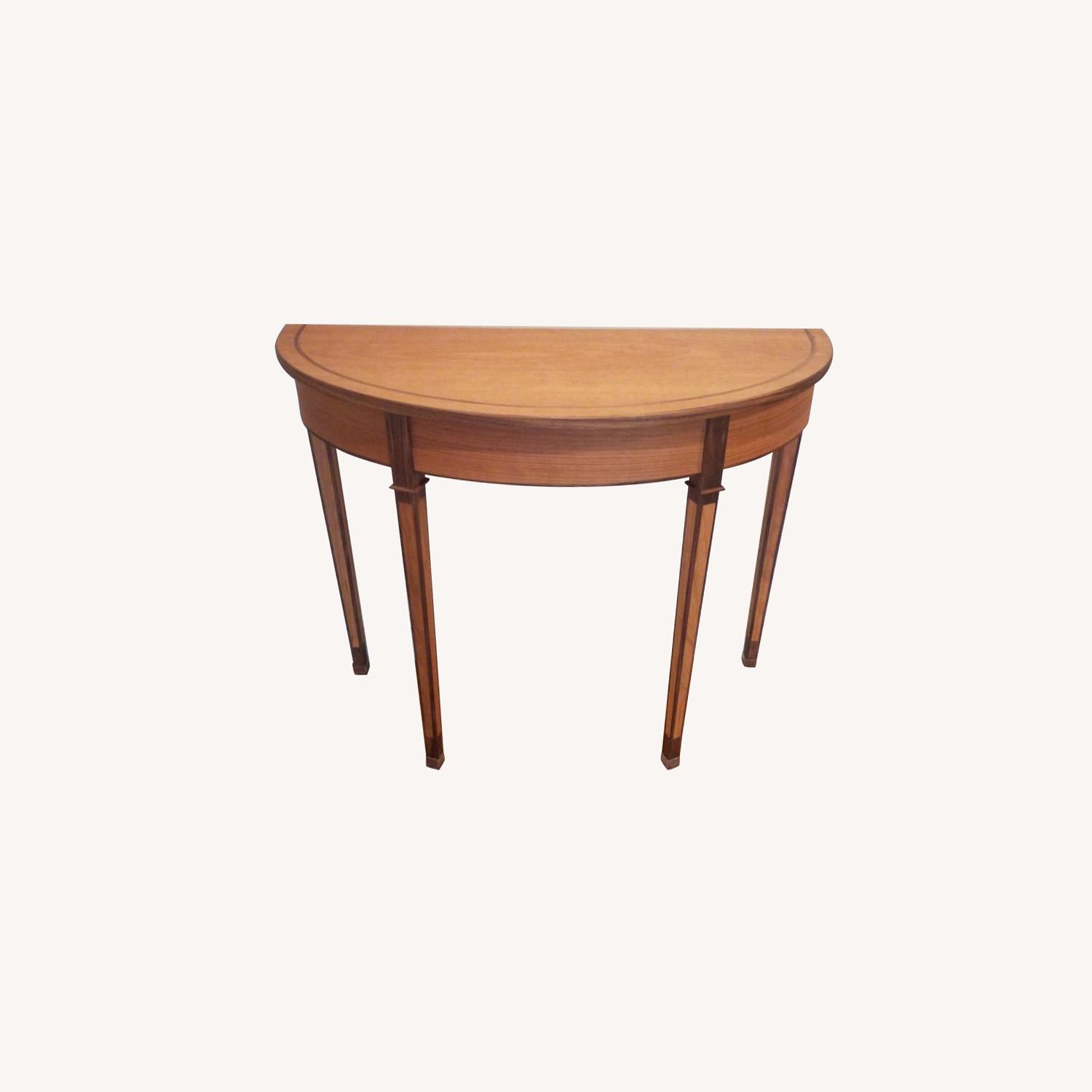 Custom Built Curved-Front Table - AptDeco
