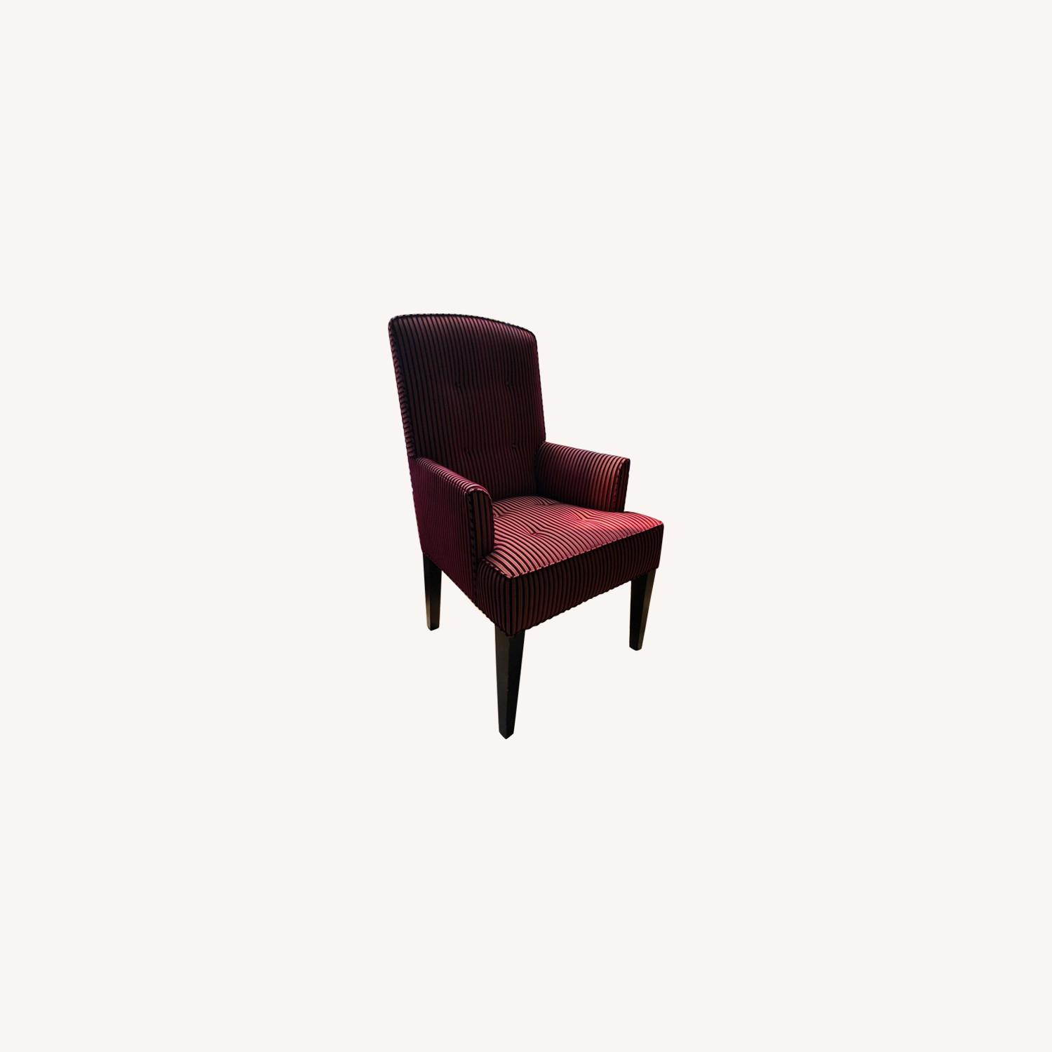 Pair of Maroon Designer Accent Chairs AptDeco