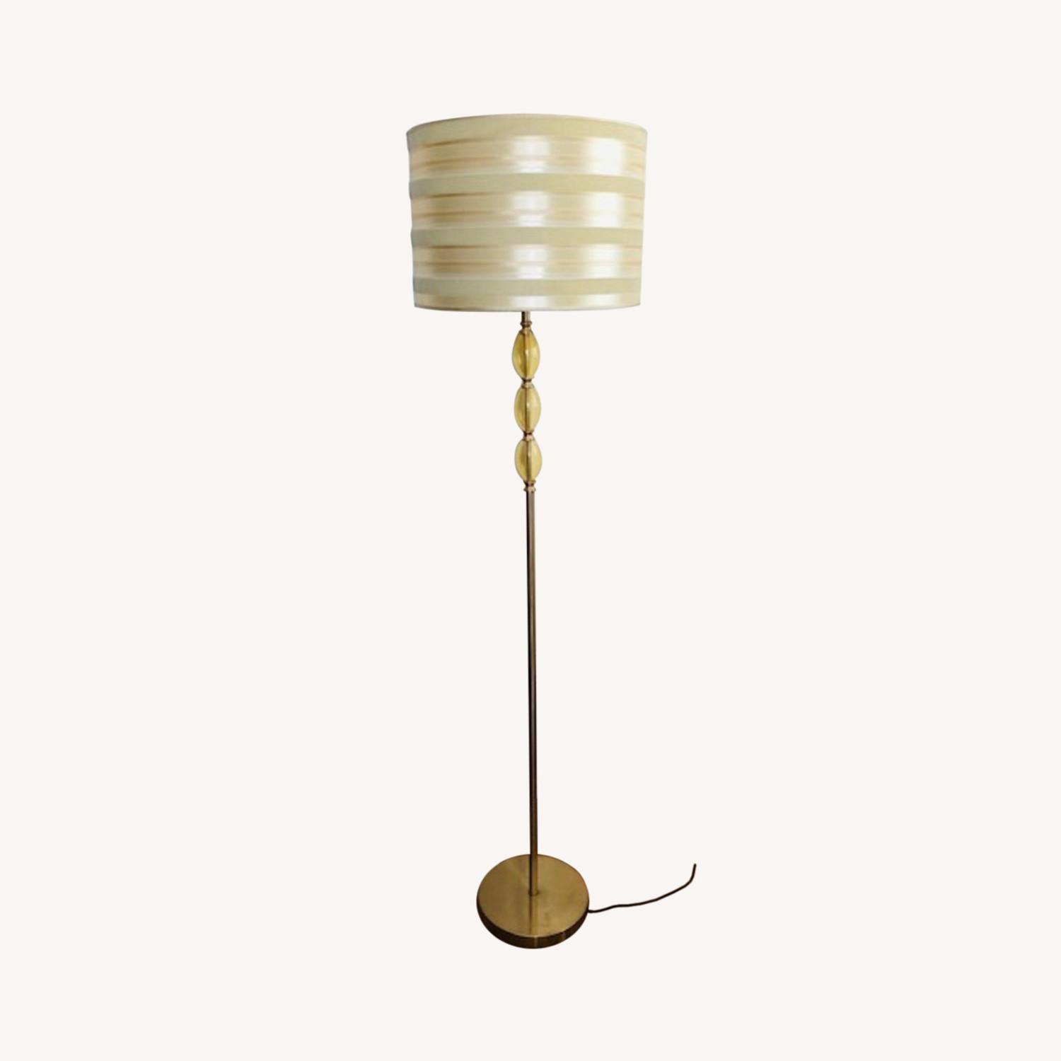 Z Gallerie Floor Lamp with Custom Made Shade AptDeco