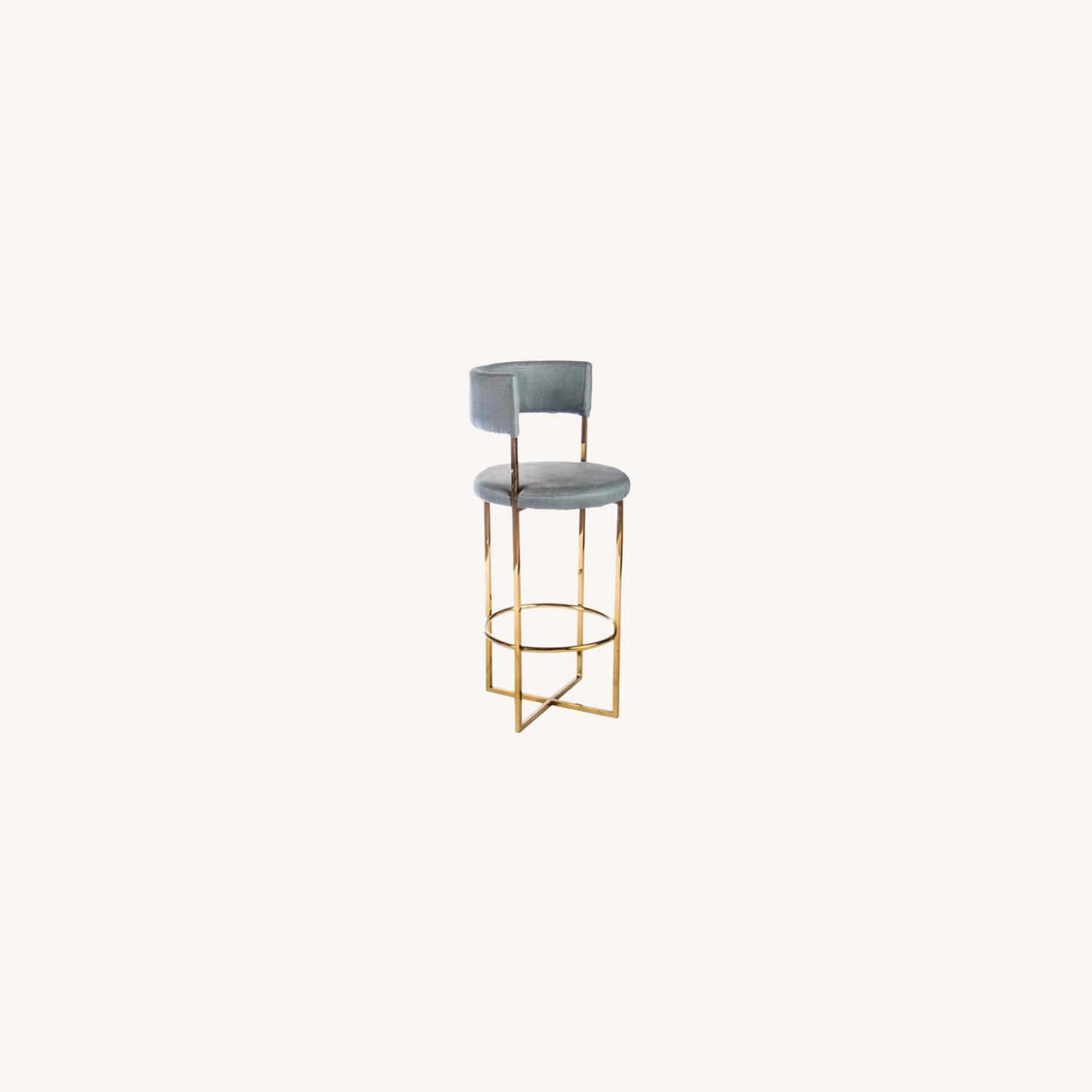 Wayfair Grey Gold Bar Stool AptDeco