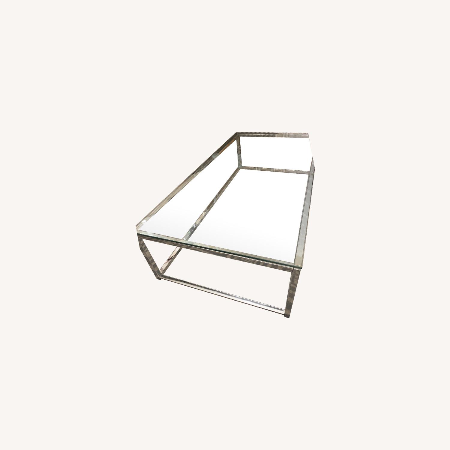CB2 Glass Coffee Table AptDeco