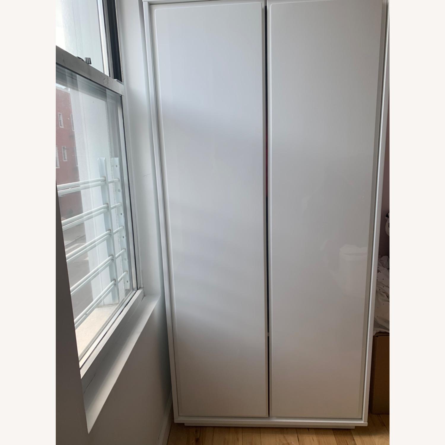 CB2 Gallery White Wardrobe AptDeco