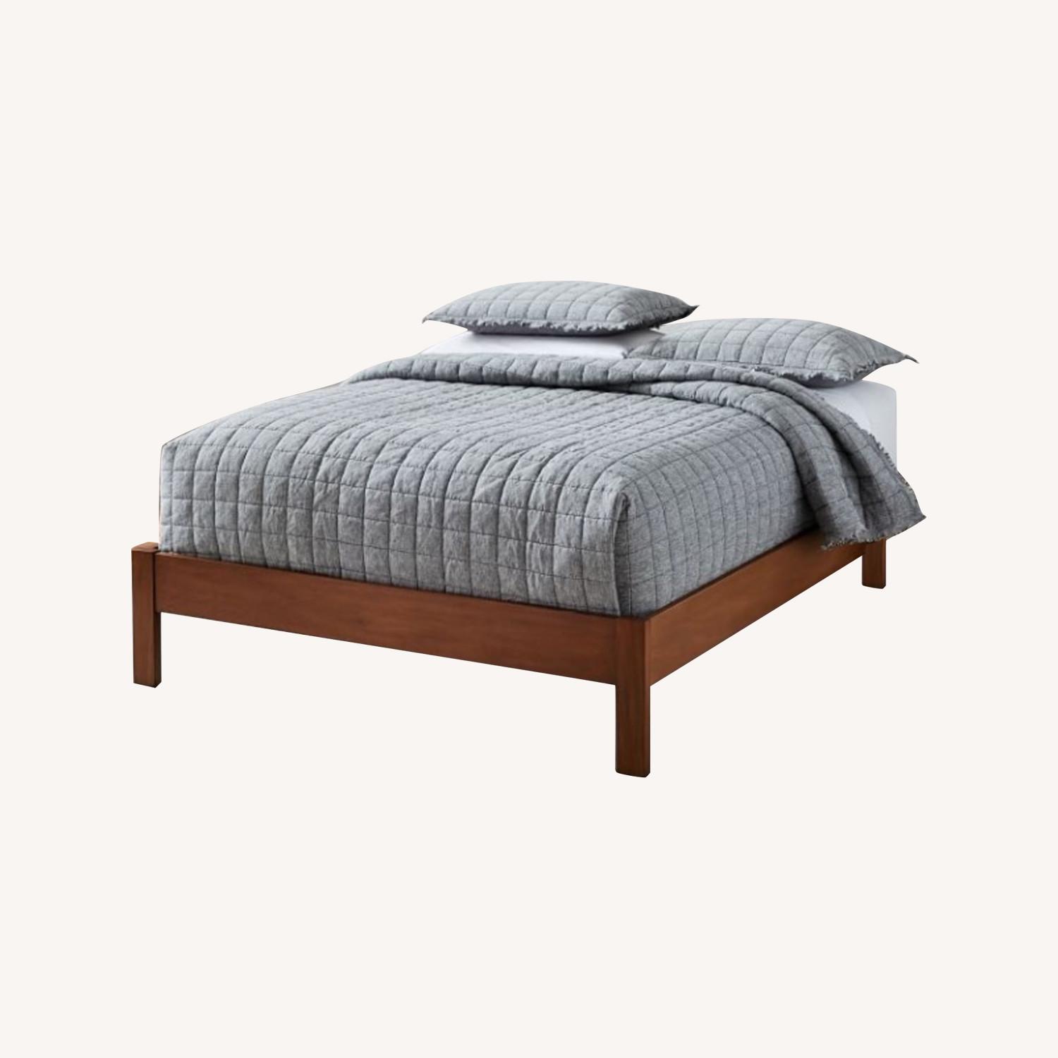West Elm Simple Queen Bed Frame in Acorn AptDeco