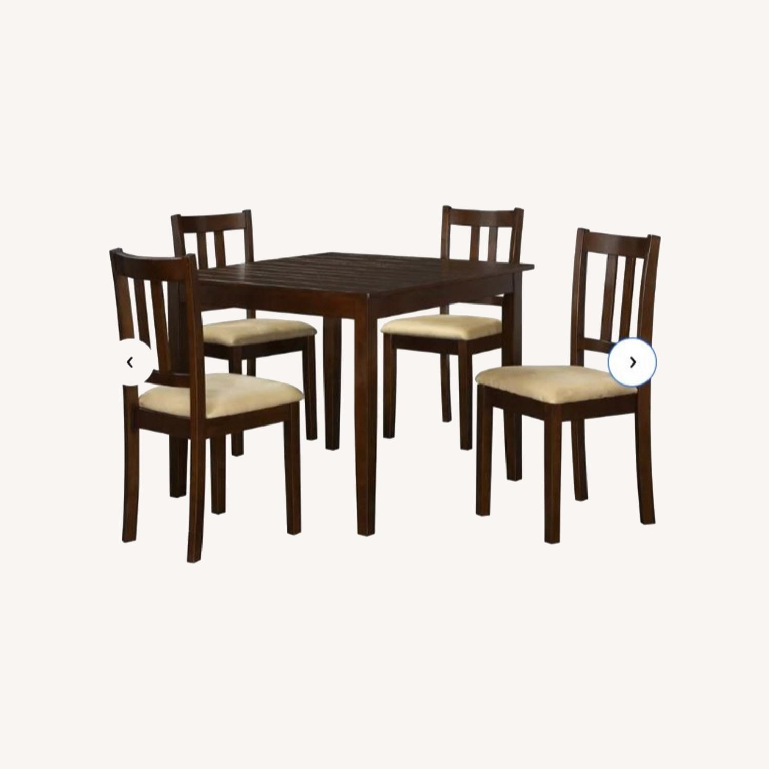 Wayfair 5 Piece Dining Set (Dark Brown) AptDeco