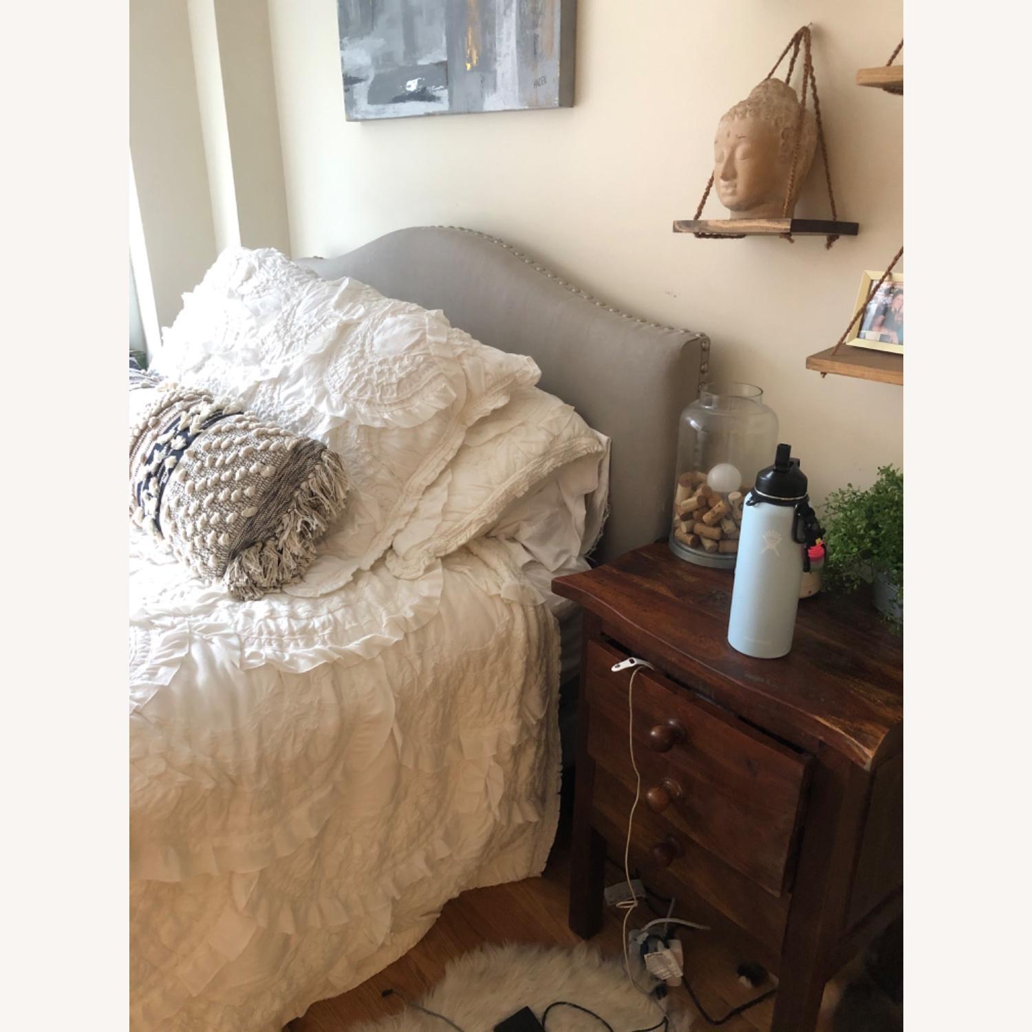 Pottery Barn Queen Headboard with Bed Frame - image-2