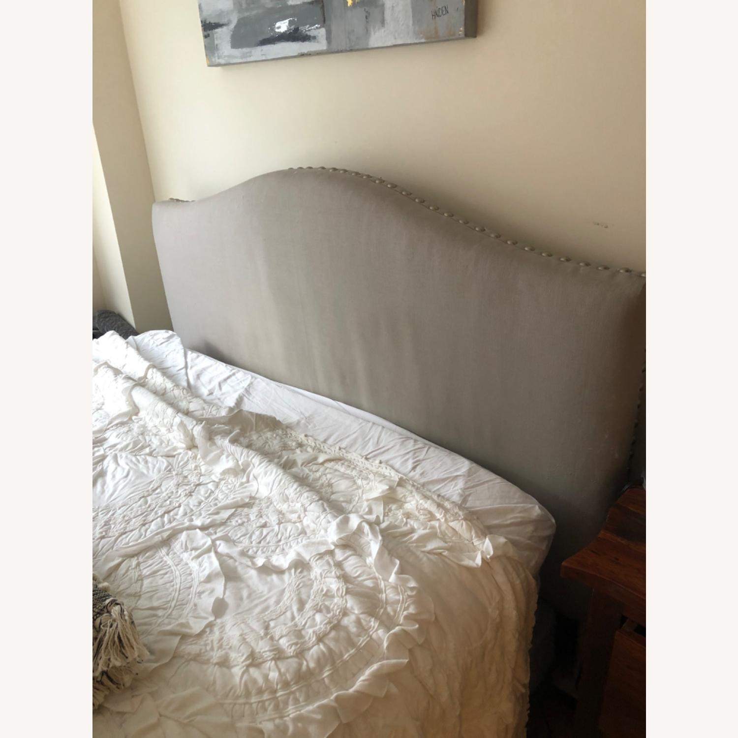Pottery Barn Queen Headboard with Bed Frame - image-1