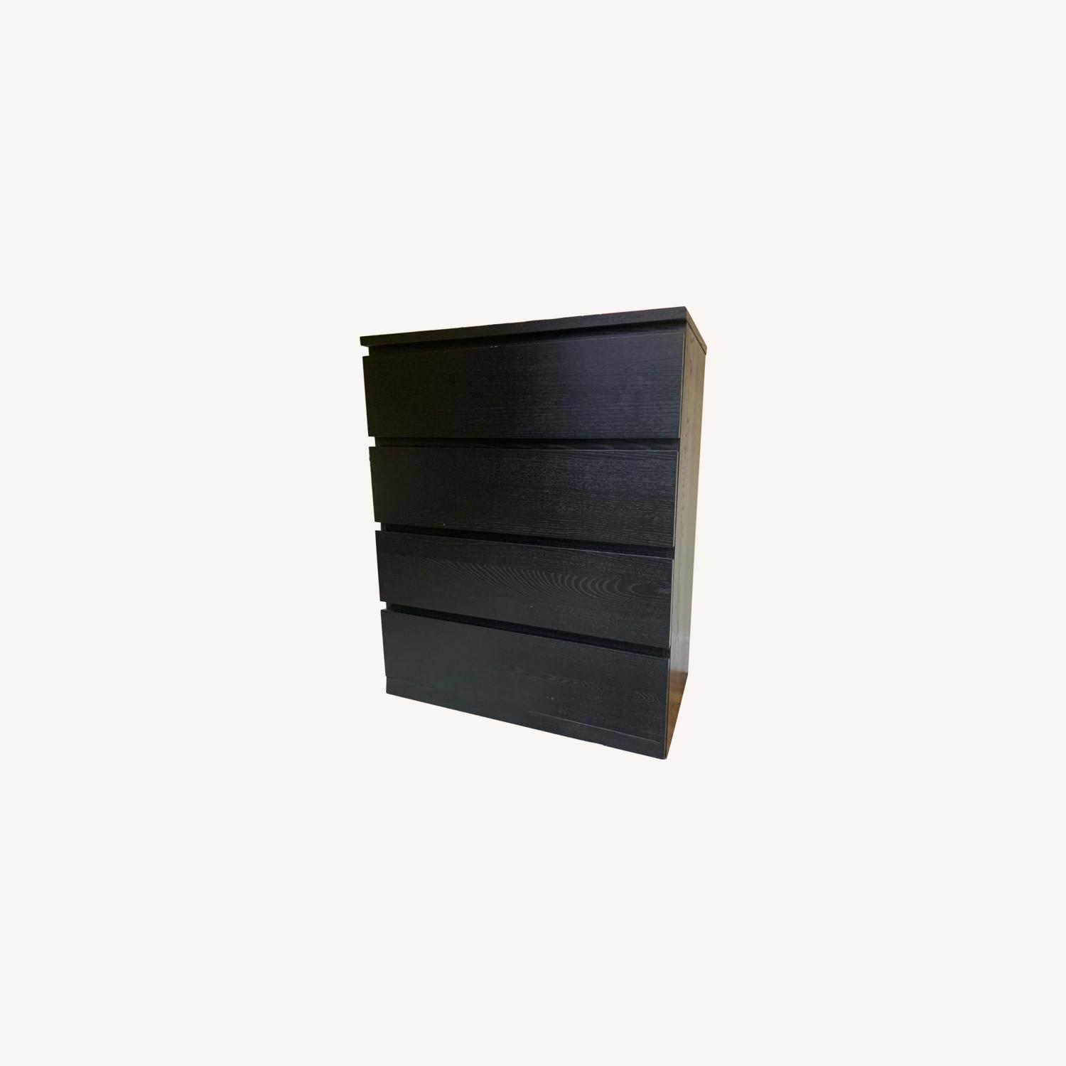 IKEA 4 Drawer BlackBrown Dresser AptDeco